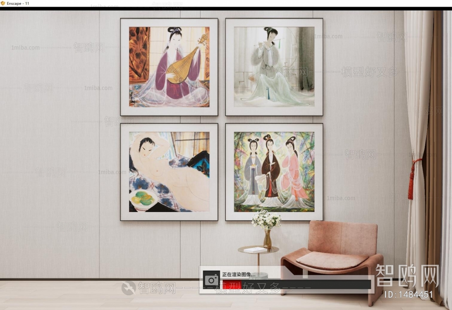 Classical Style New Chinese Style Oil Painting