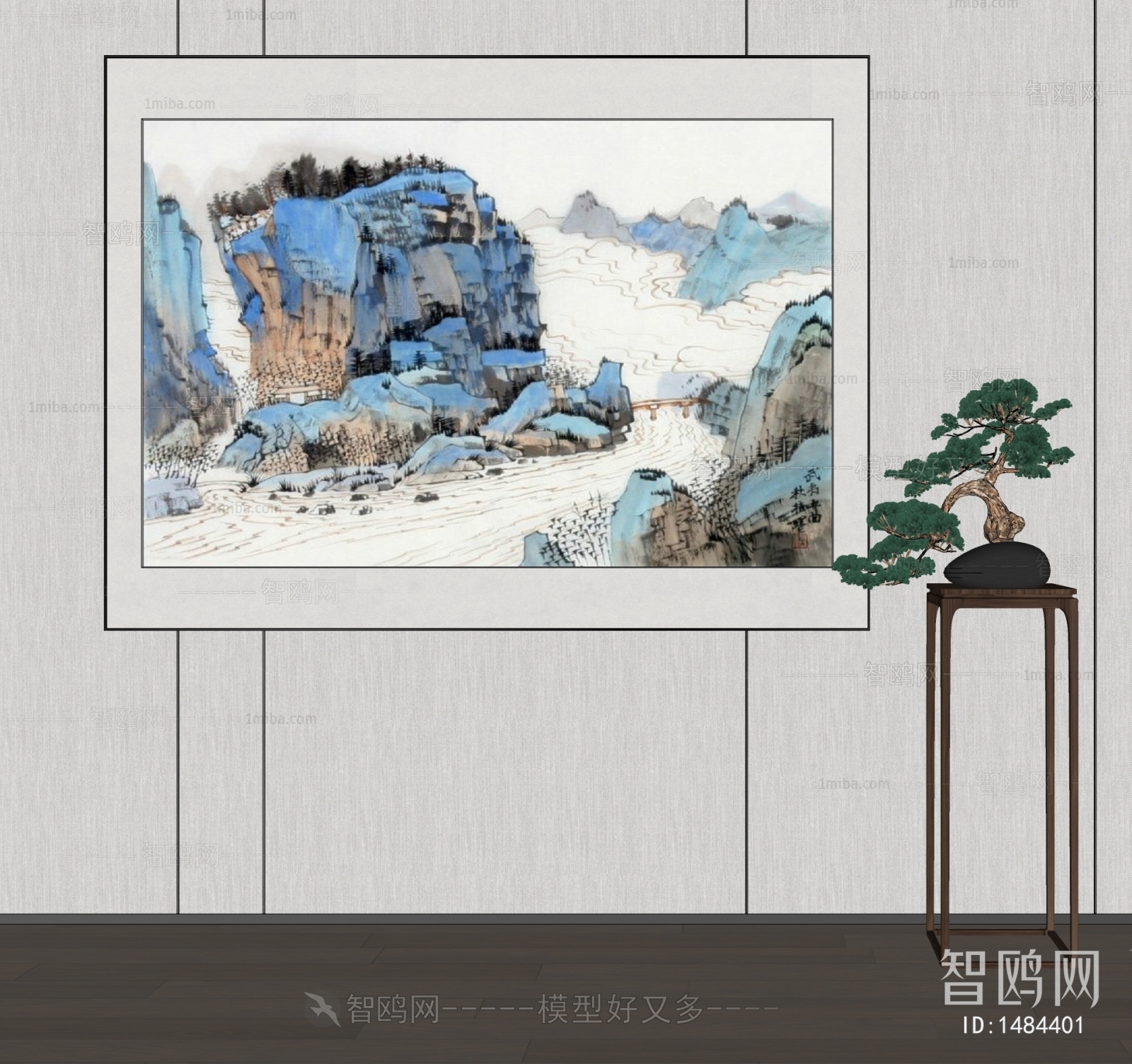 新中式山水风景画