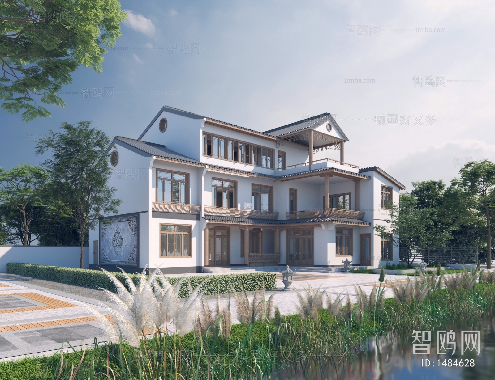 New Chinese Style Villa Appearance