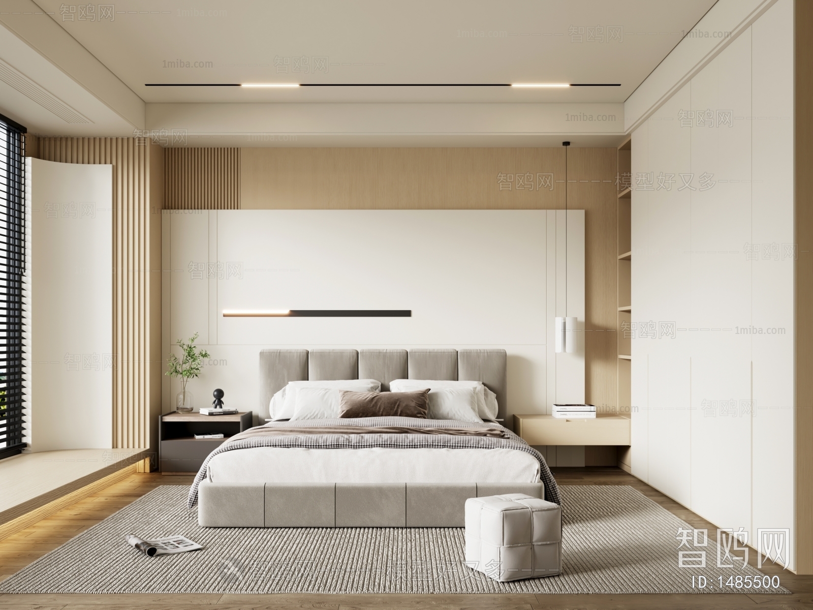 Modern Wabi-sabi Style Bedroom