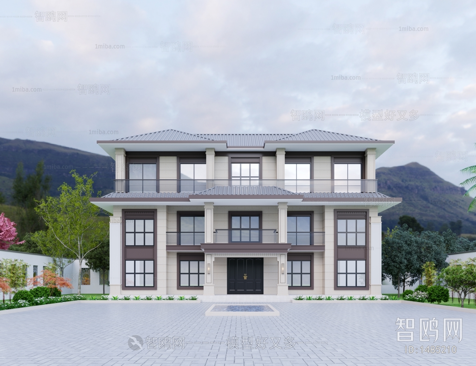 New Chinese Style Villa Appearance