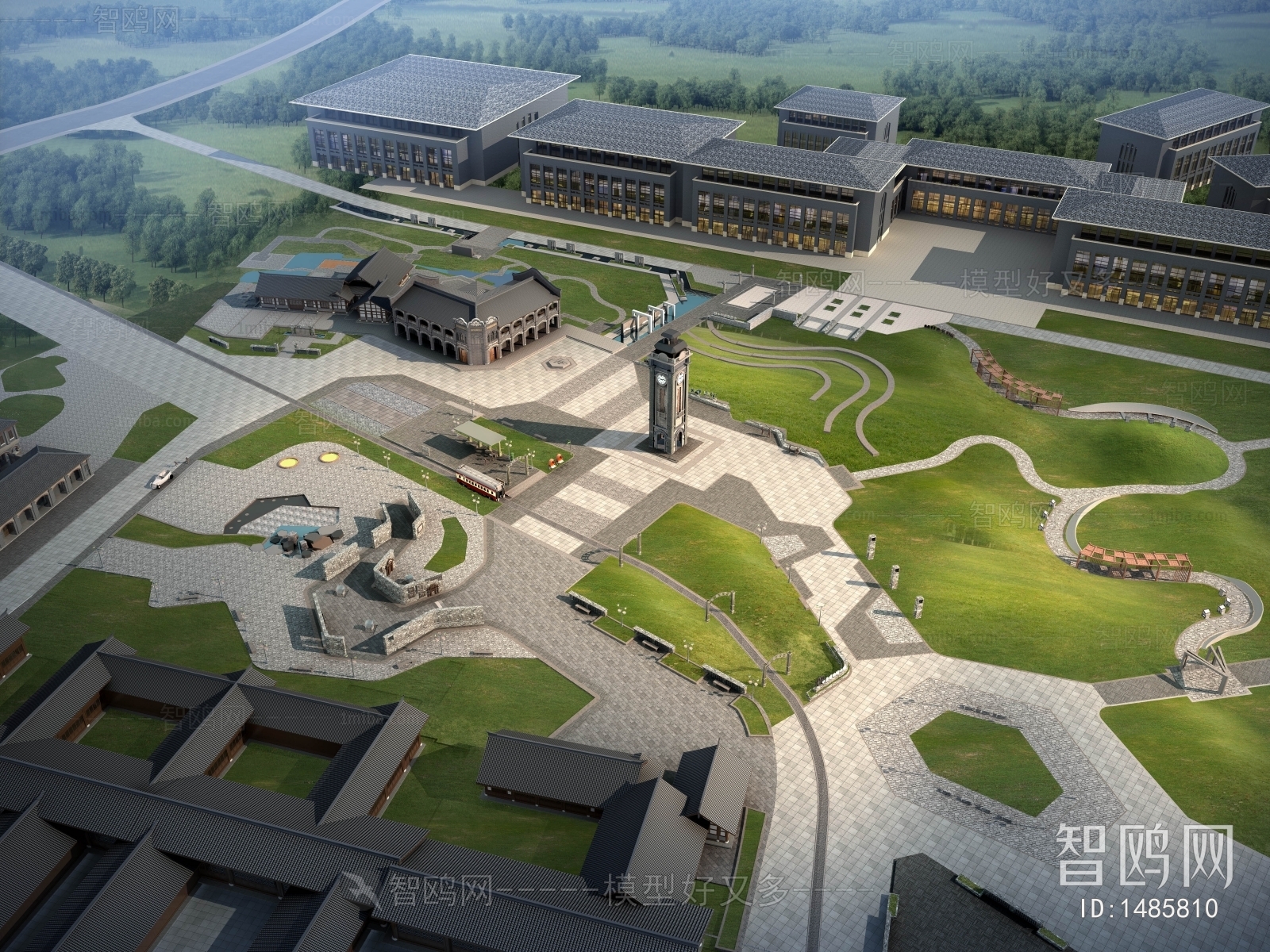 Chinese Style Architectural Bird's-eye View Planning