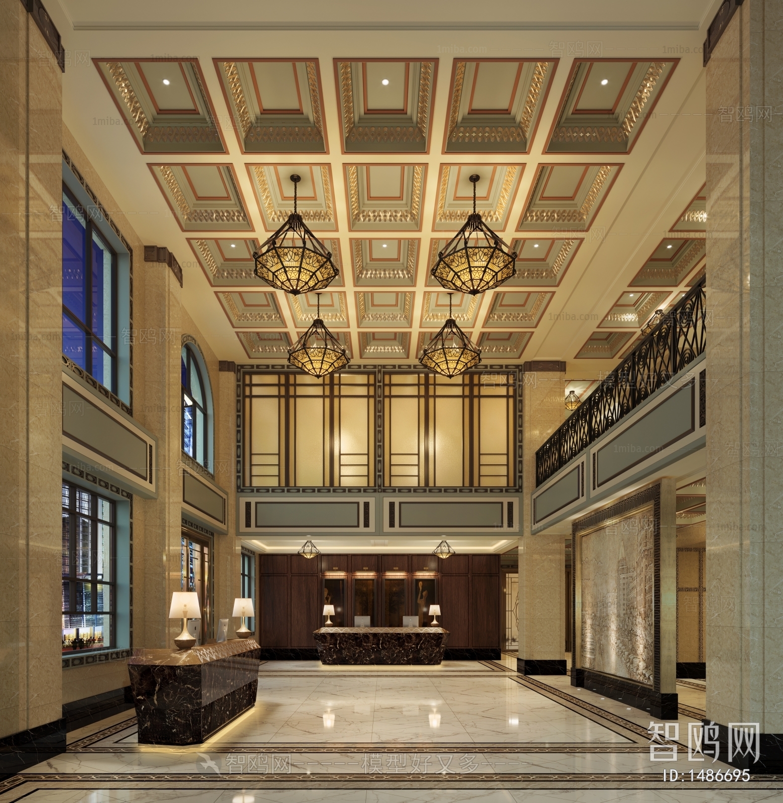 European Style Classical Style Lobby Hall