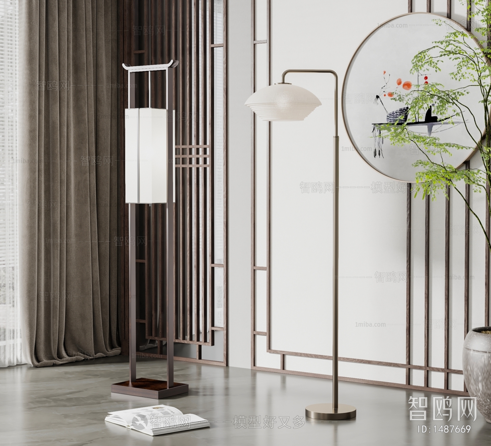 New Chinese Style Floor Lamp