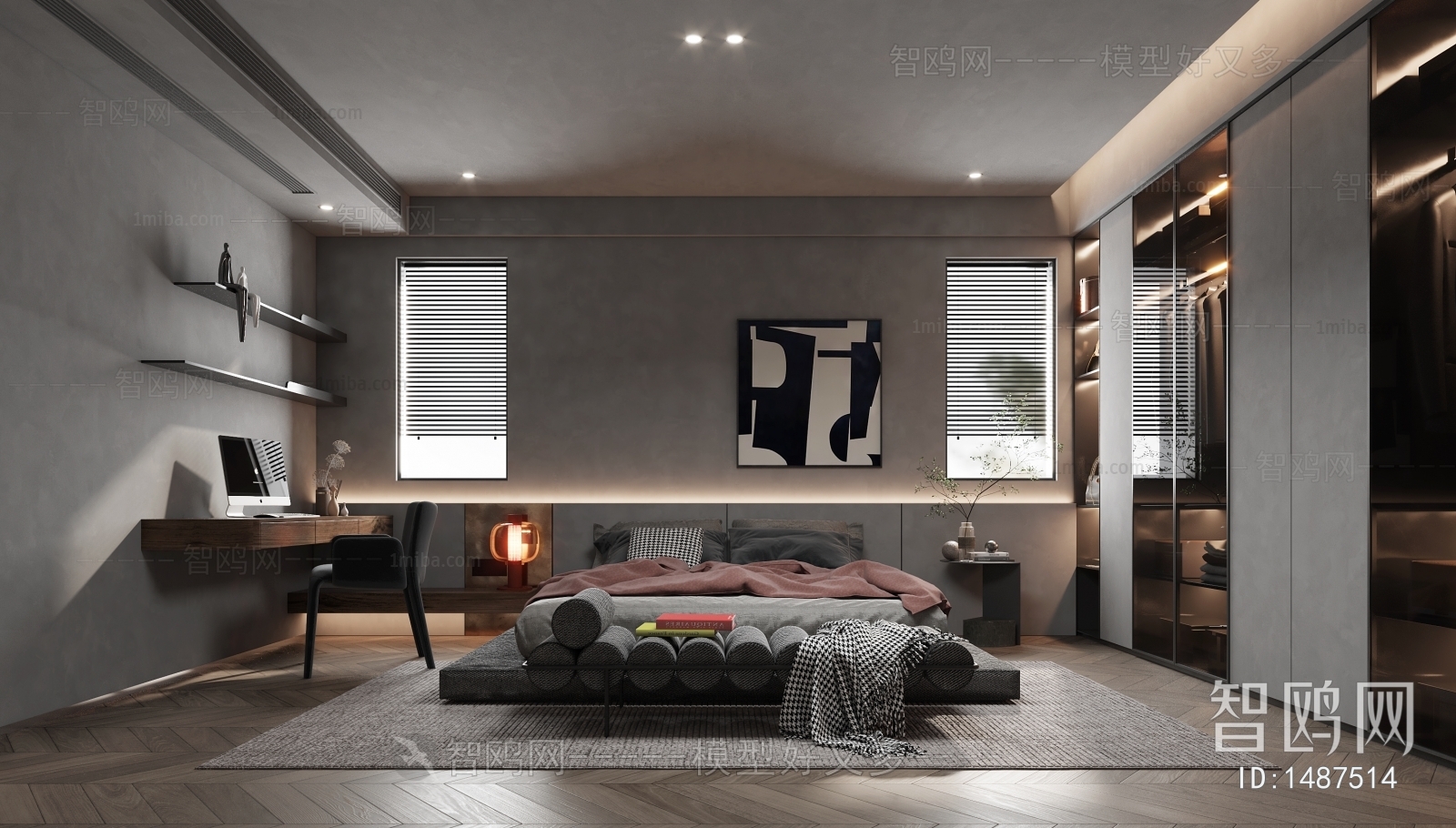 Modern Wabi-sabi Style Bedroom