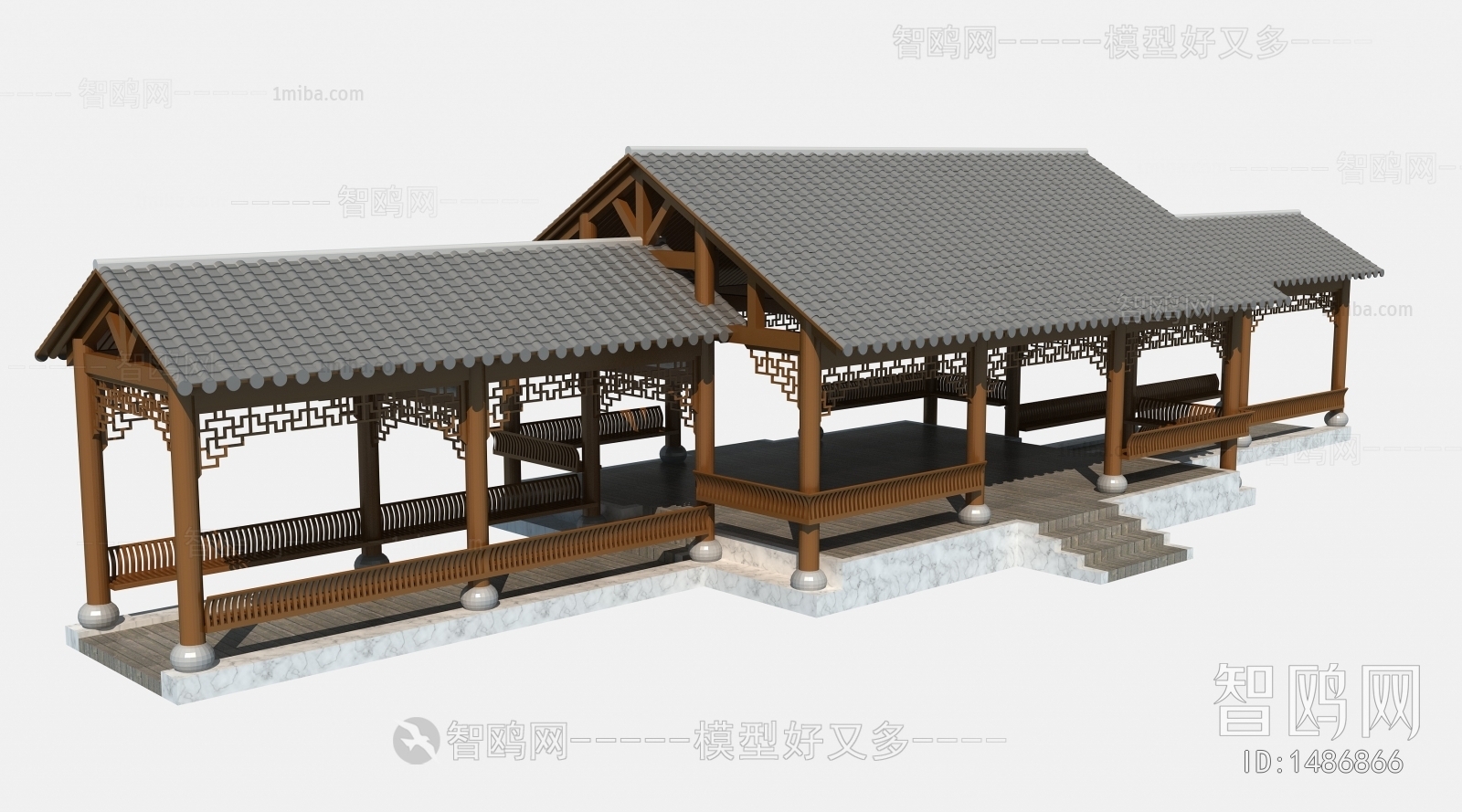 New Chinese Style Ancient Architectural Buildings