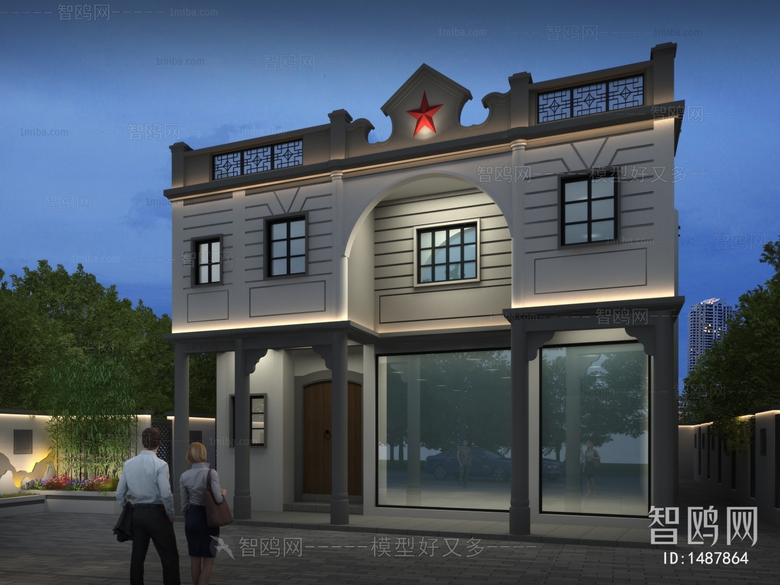 New Chinese Style Villa Appearance