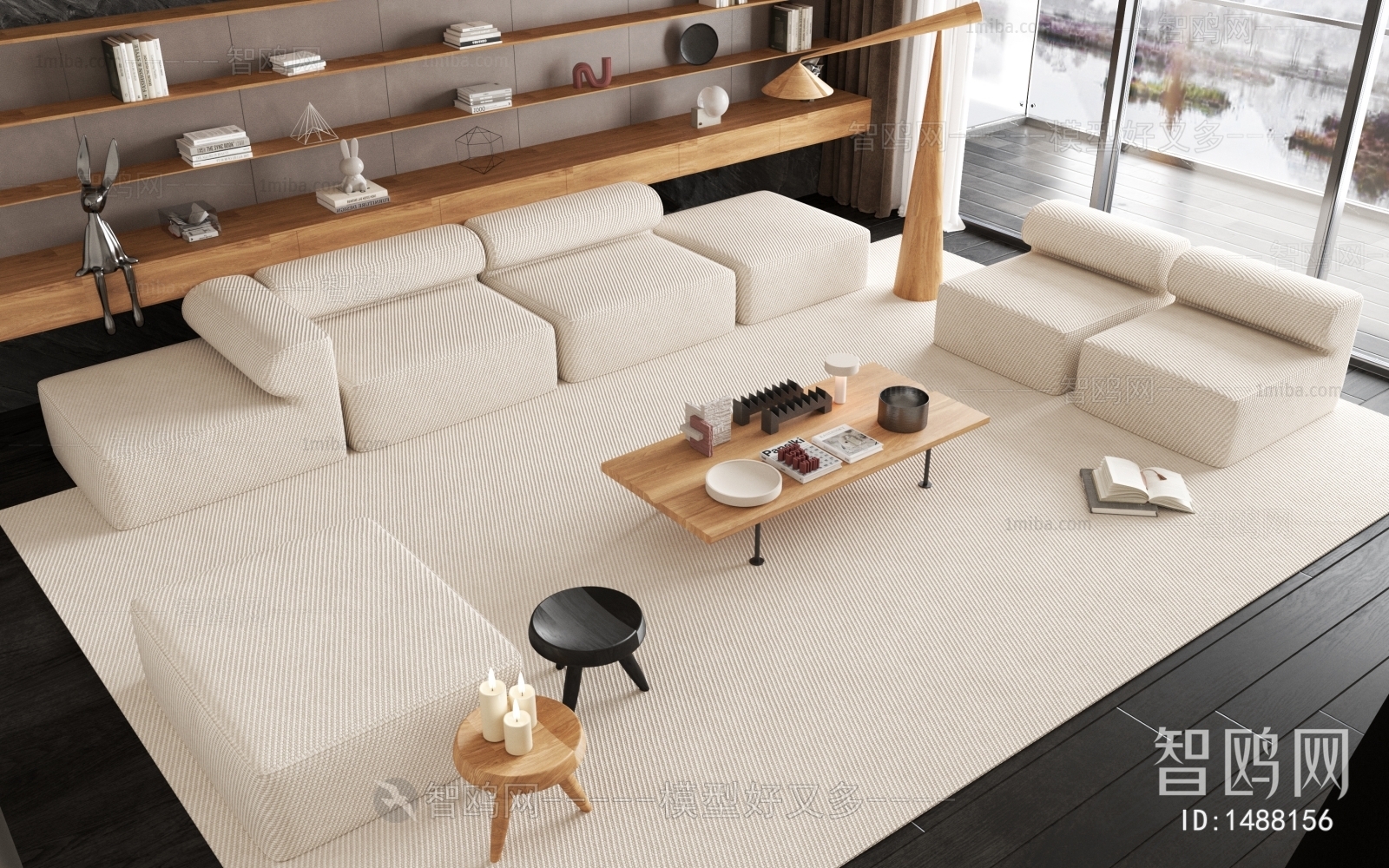 Modern Wabi-sabi Style Sofa Combination