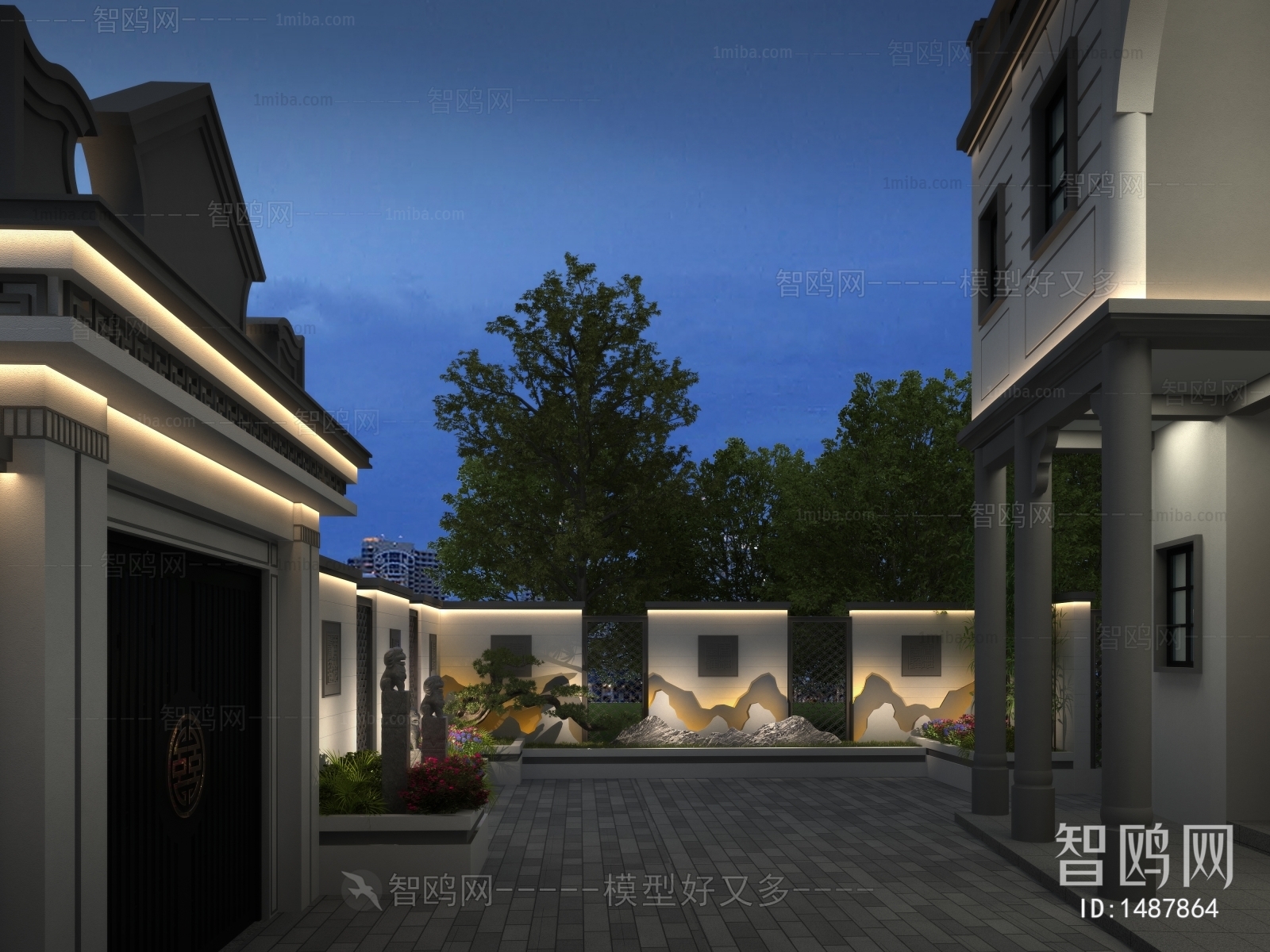 New Chinese Style Villa Appearance