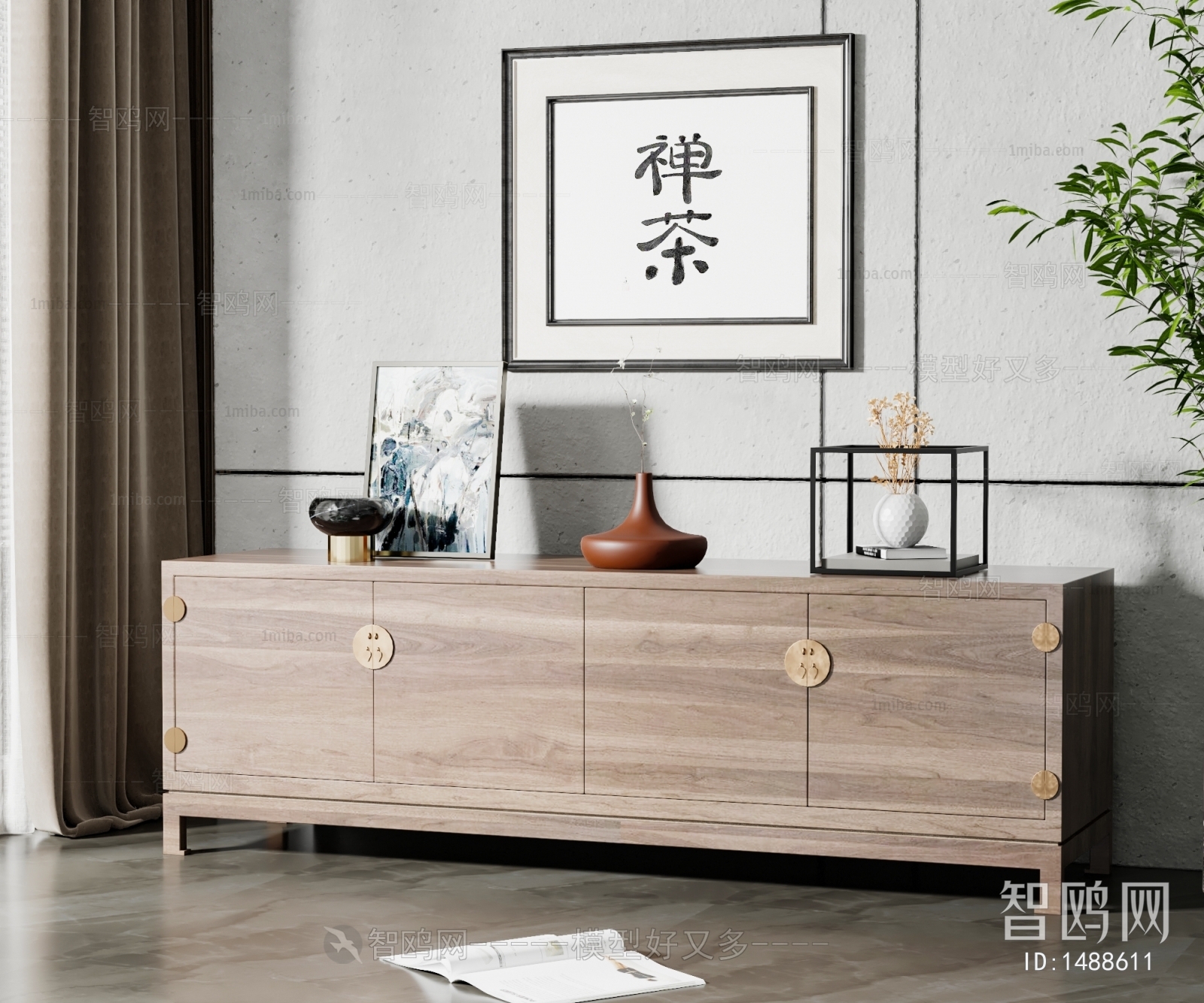 New Chinese Style TV Cabinet