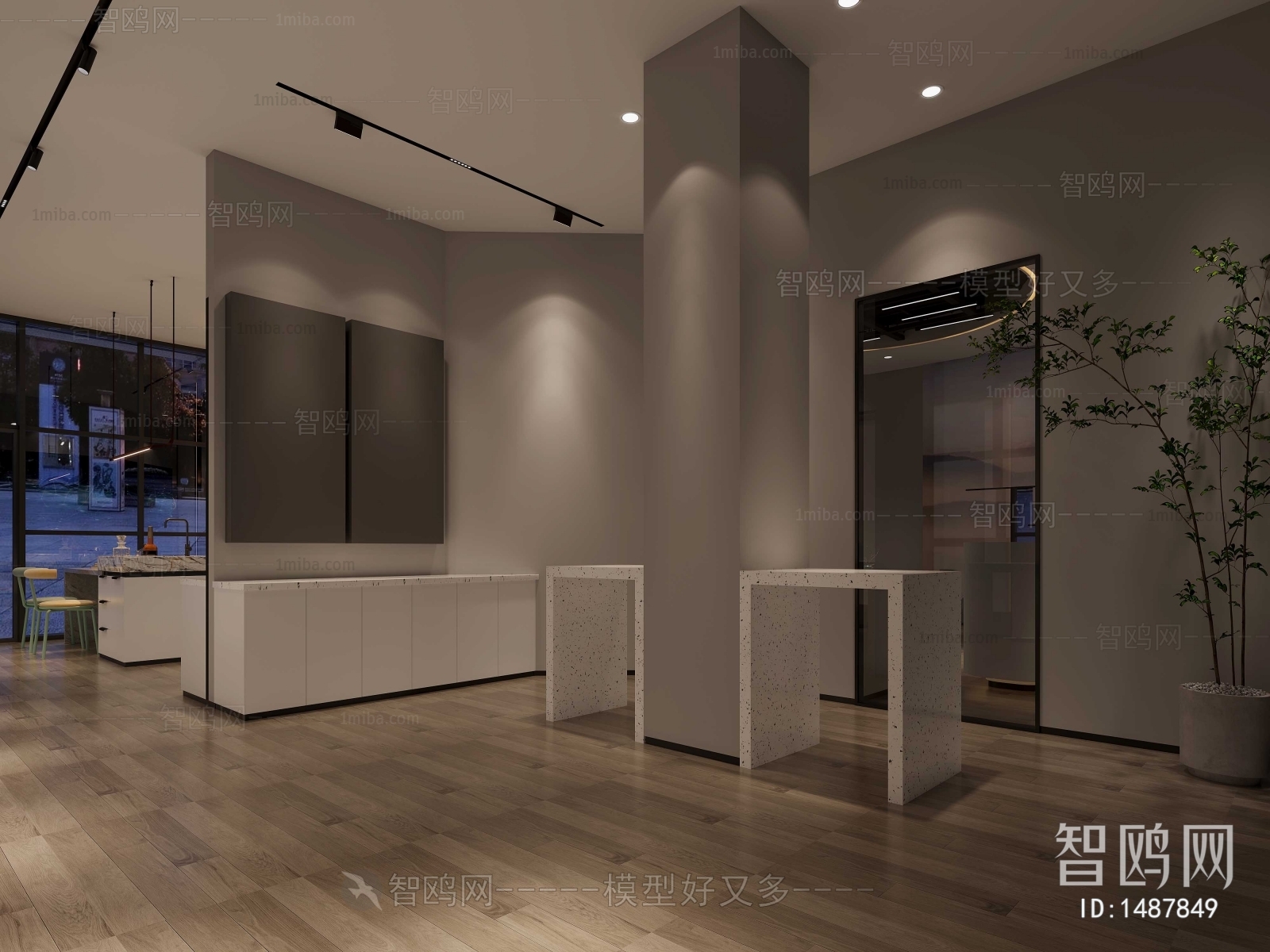 Modern Office Reception Desk