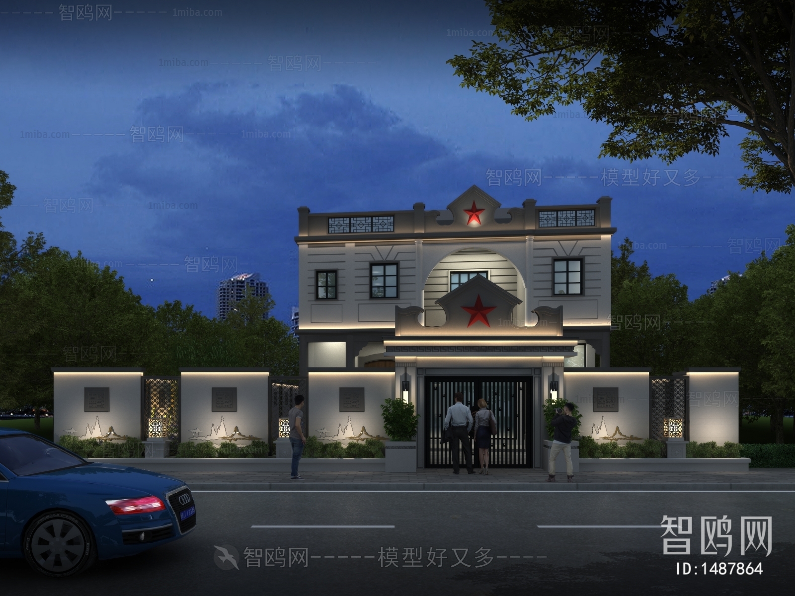 New Chinese Style Villa Appearance