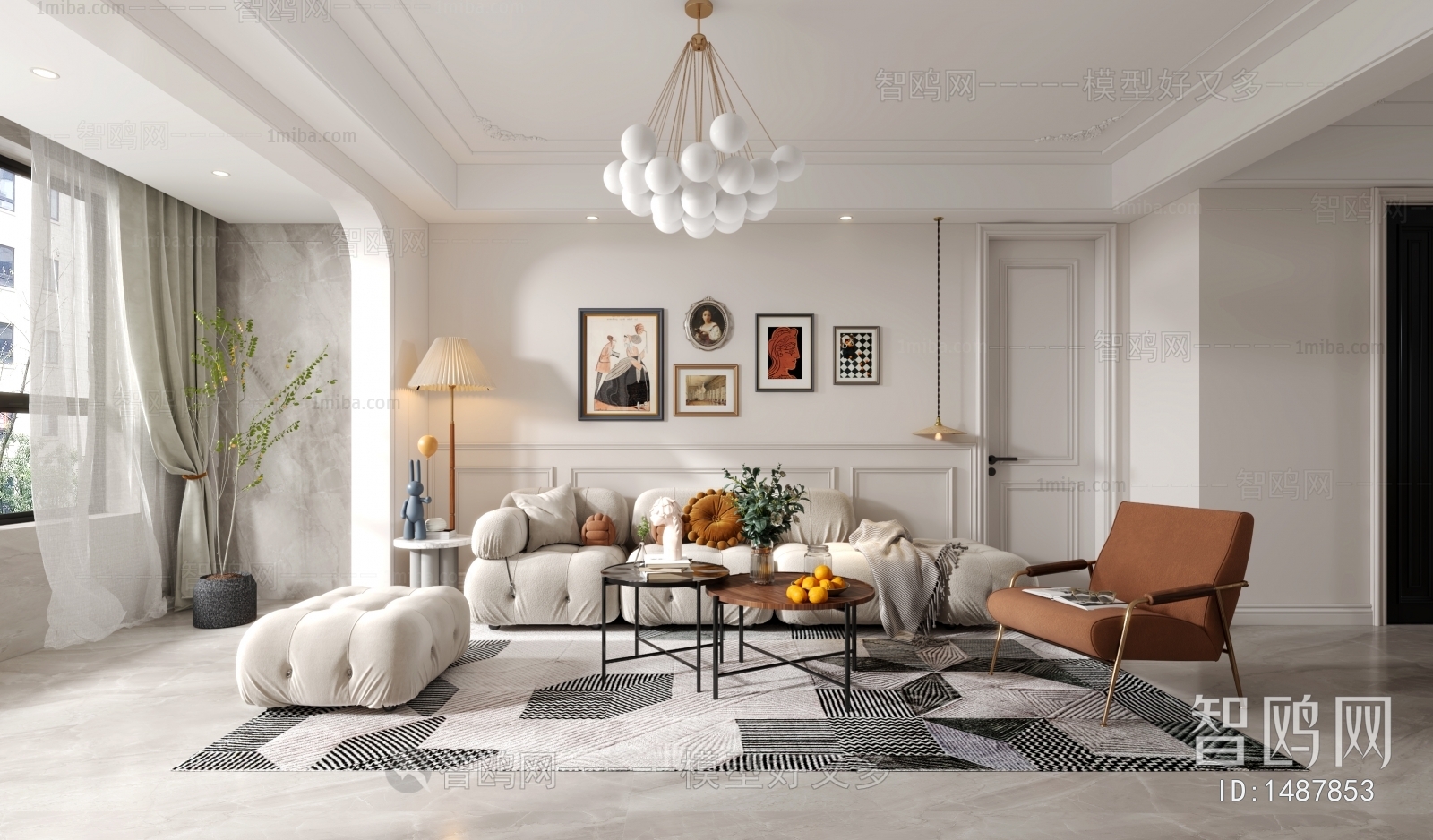 Simple European Style A Living Room