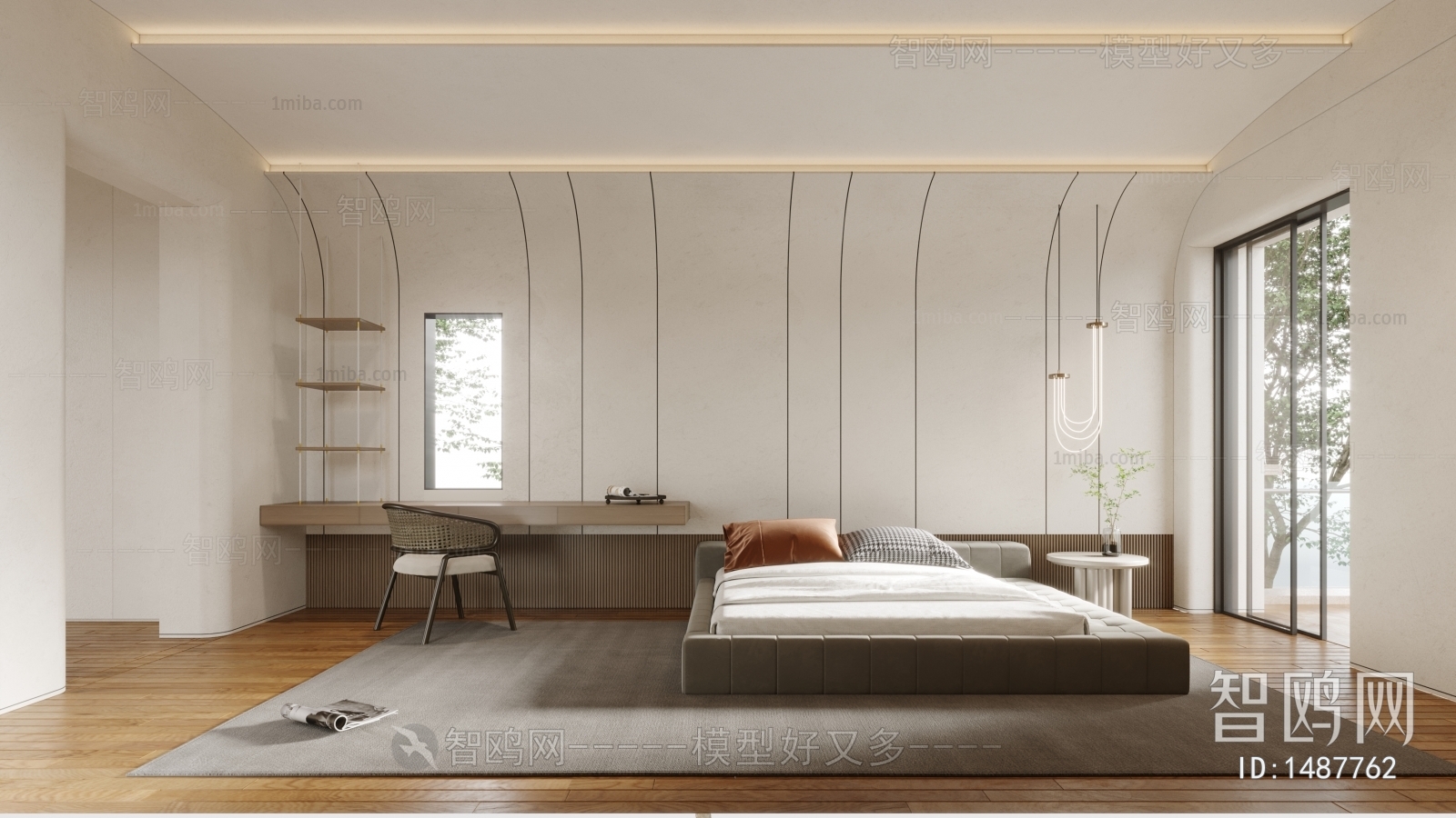 Modern Wabi-sabi Style Bedroom