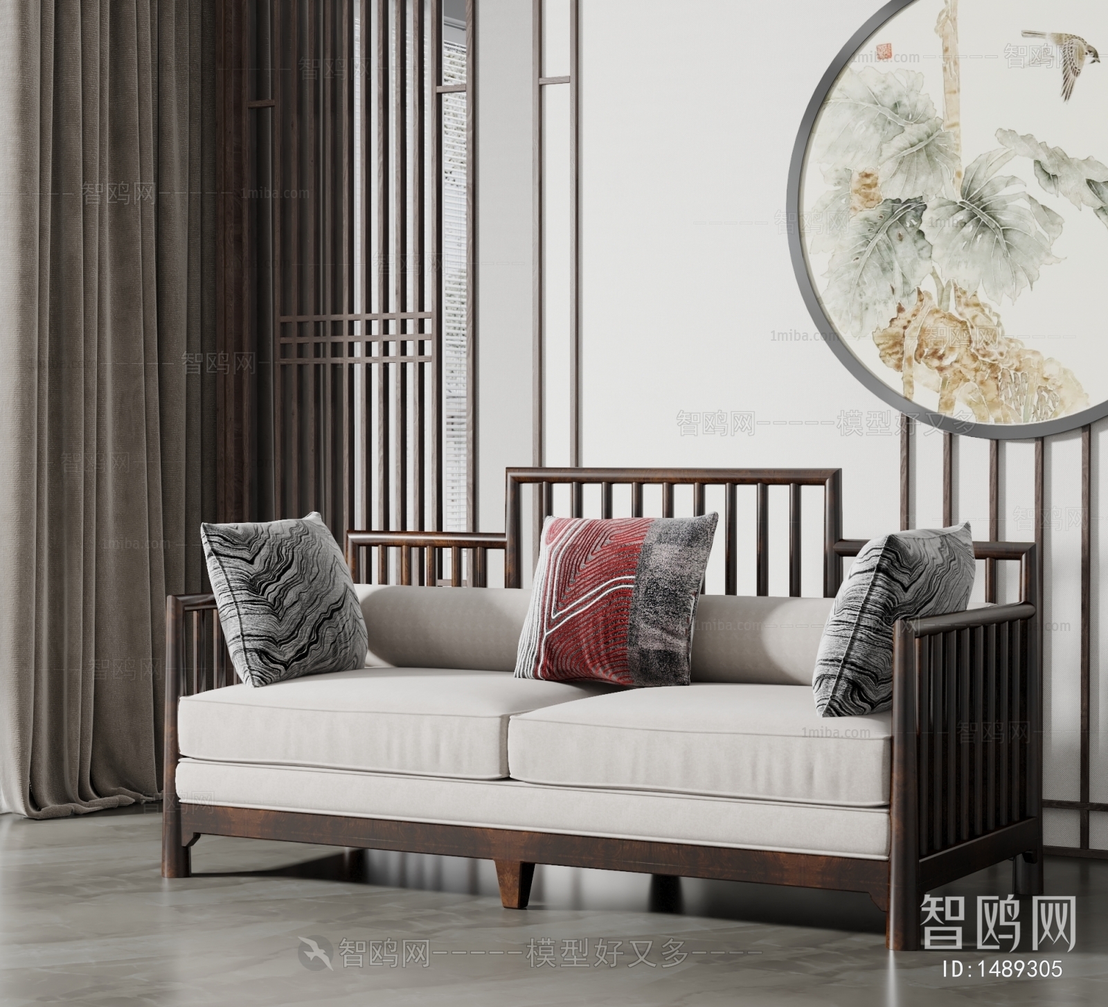 New Chinese Style A Sofa For Two