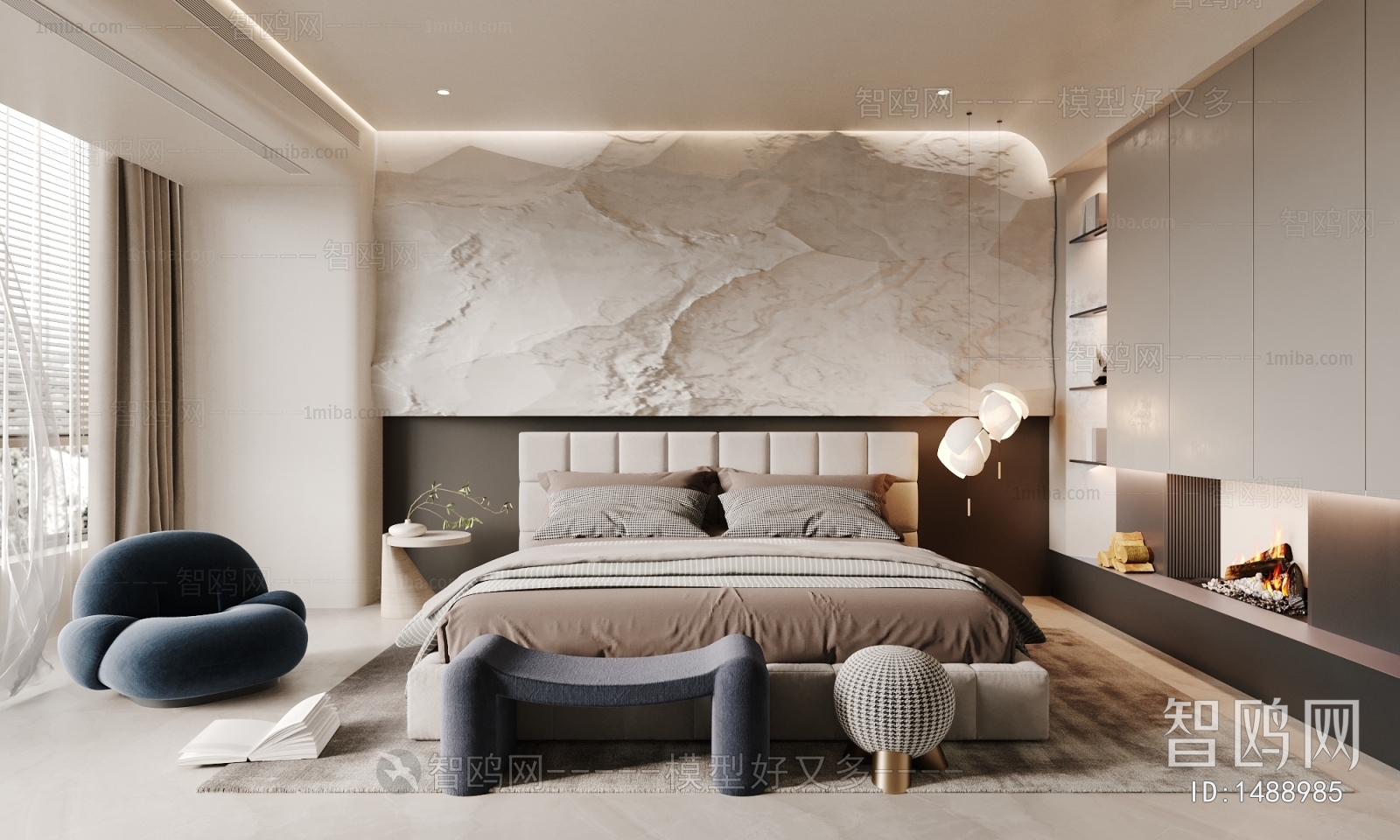 Modern Wabi-sabi Style Bedroom