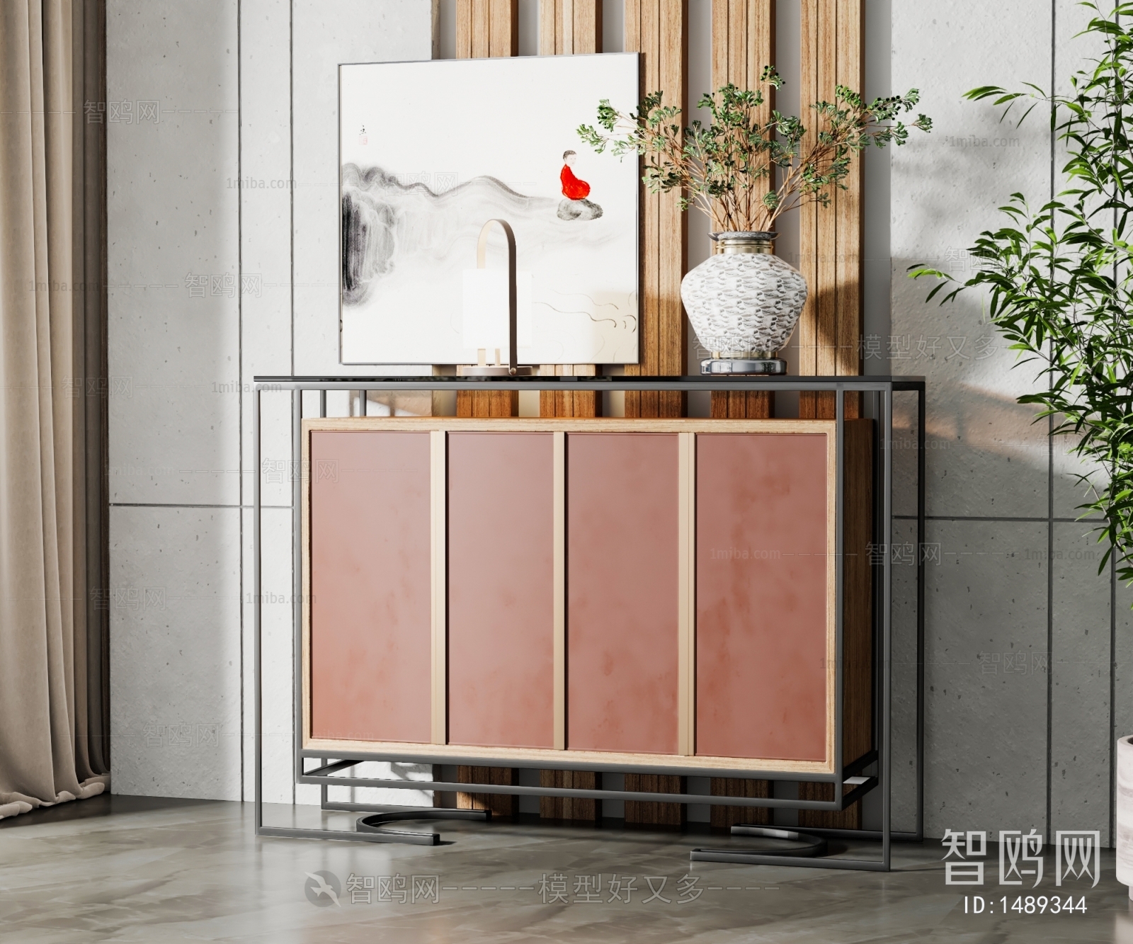 New Chinese Style Entrance Cabinet