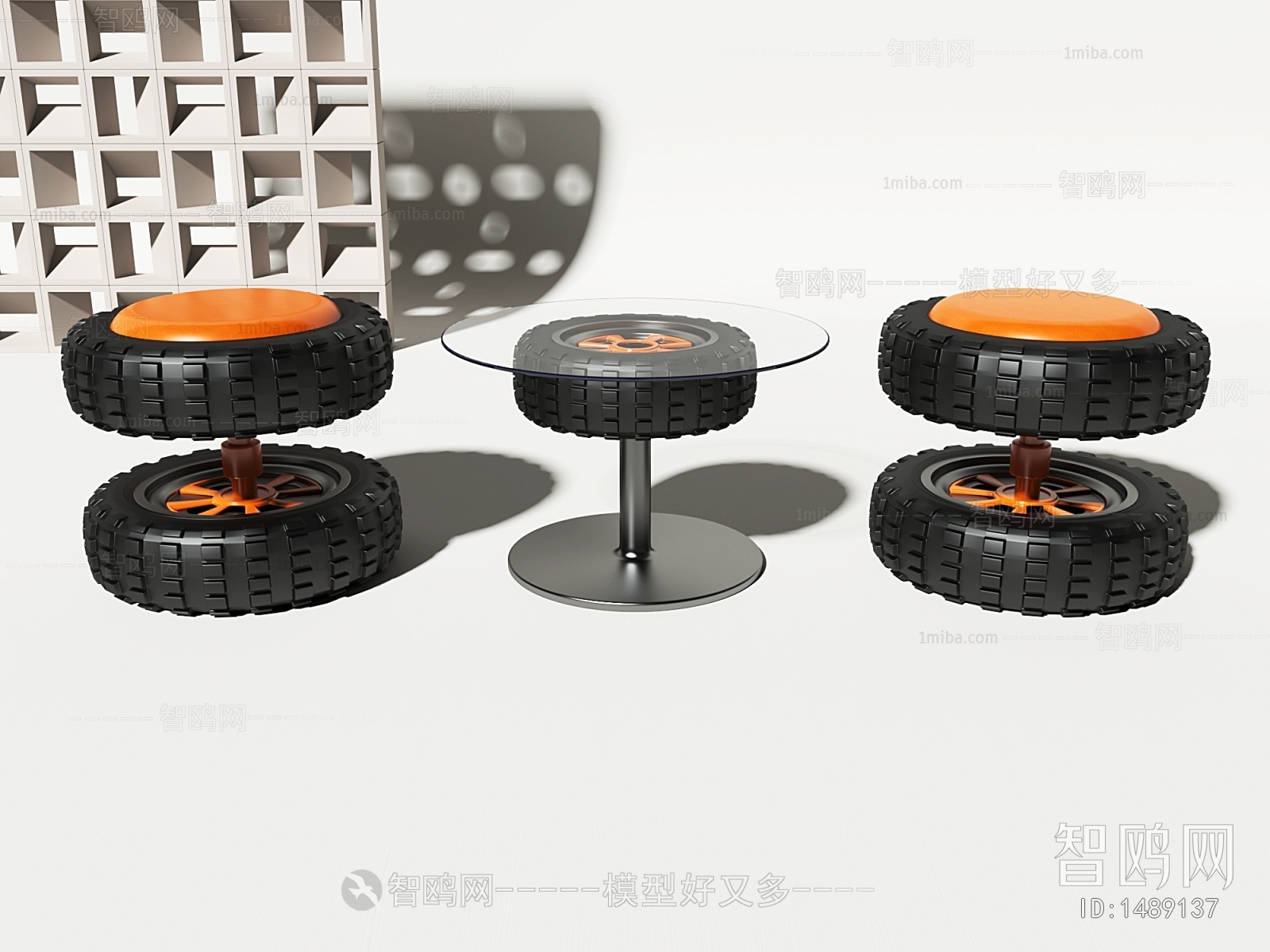 工业风轮胎休闲桌椅
