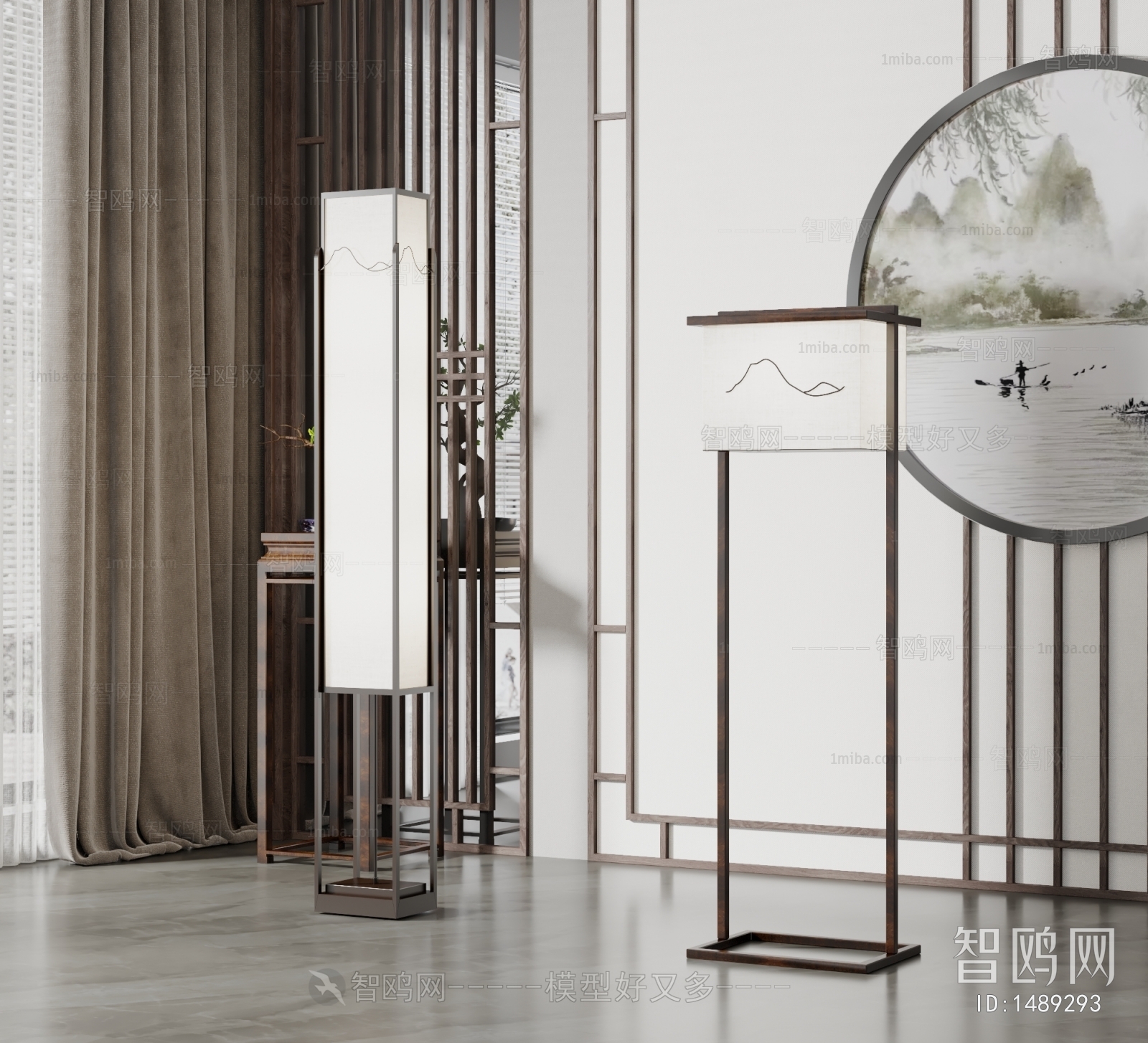 New Chinese Style Floor Lamp