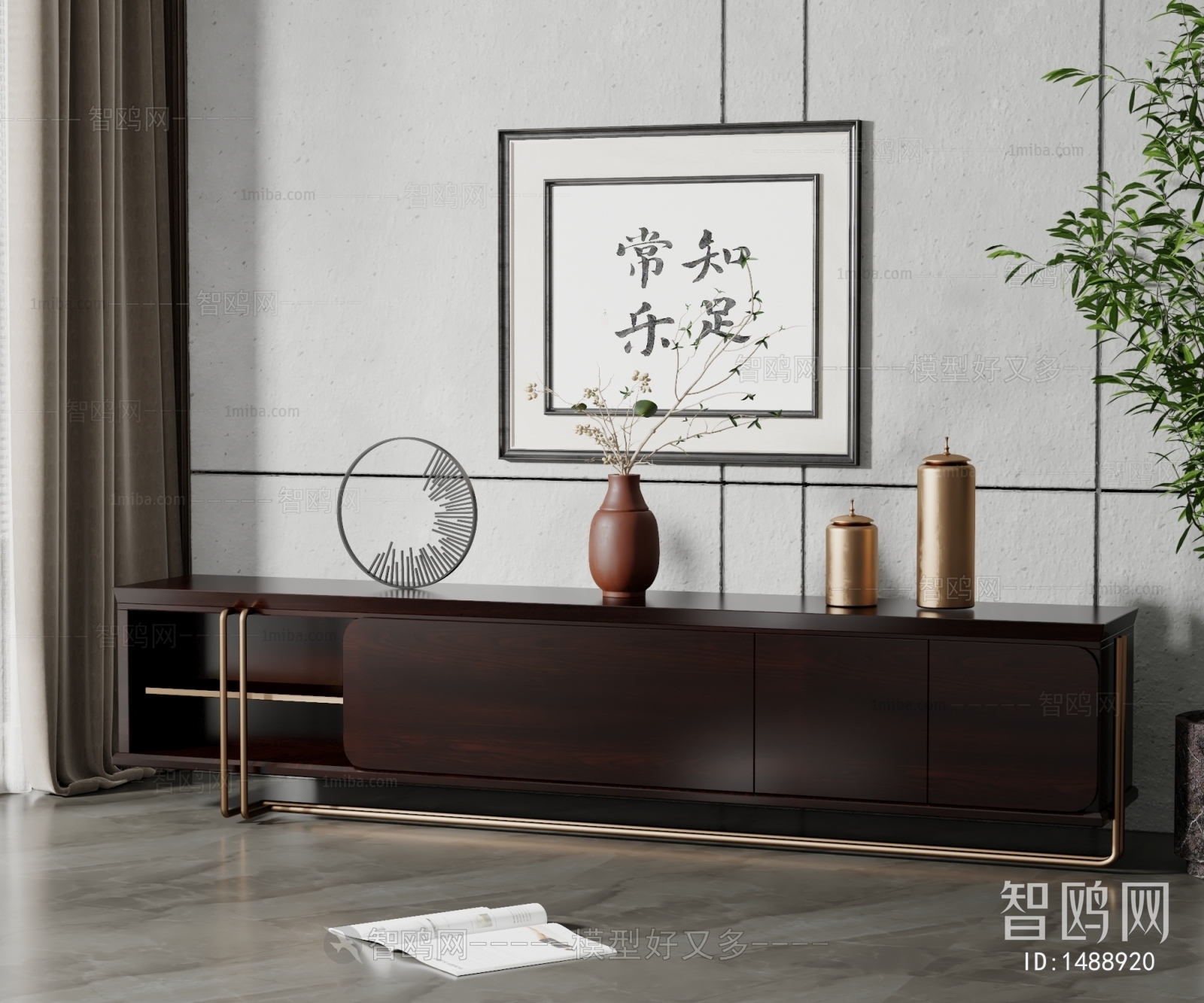 New Chinese Style TV Cabinet