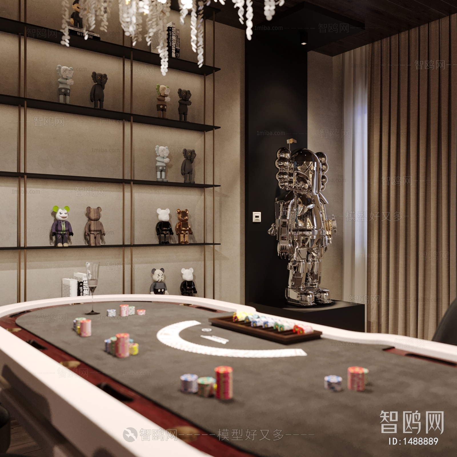 现代休息娱乐室 棋牌室