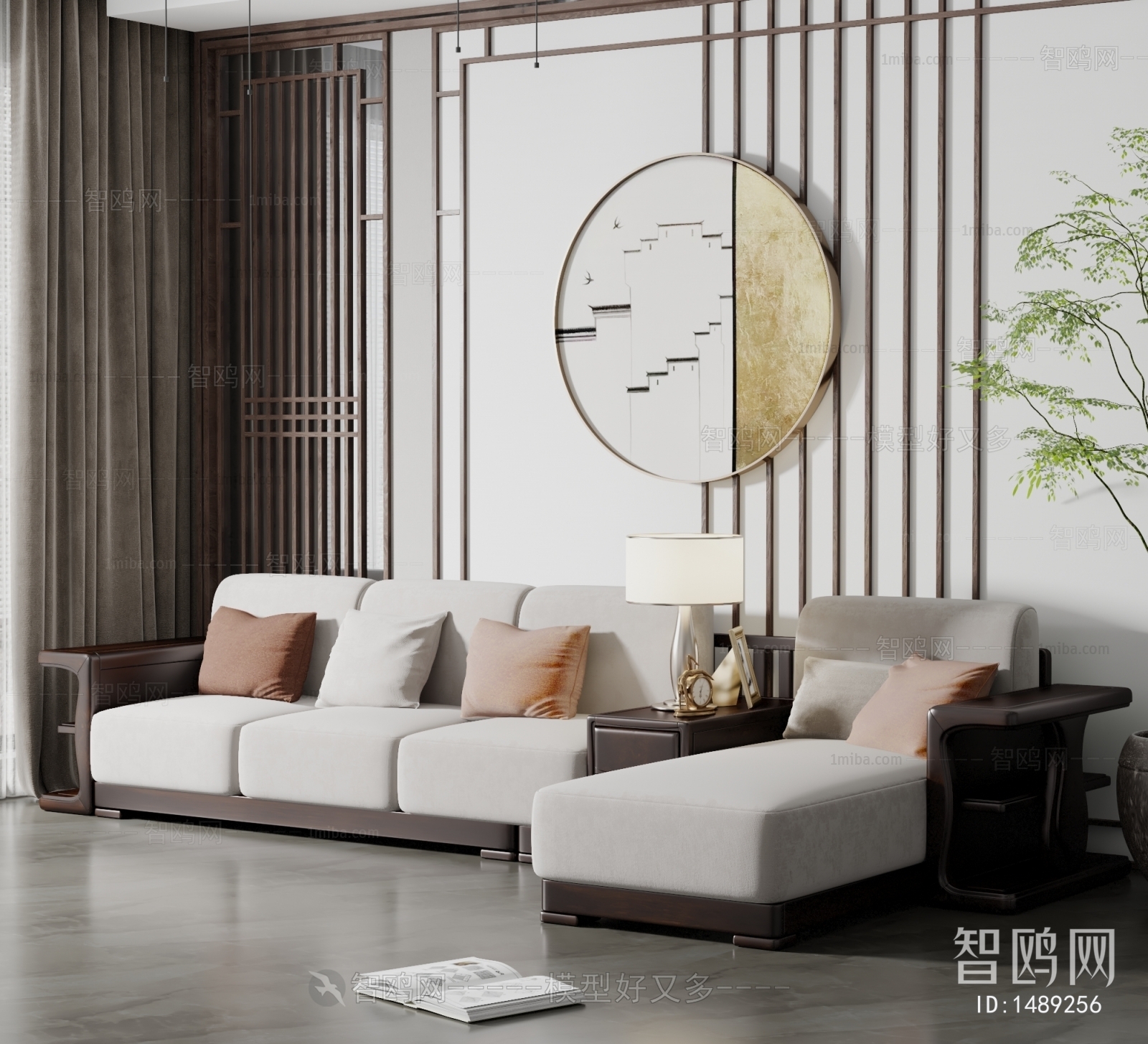 New Chinese Style Corner Sofa