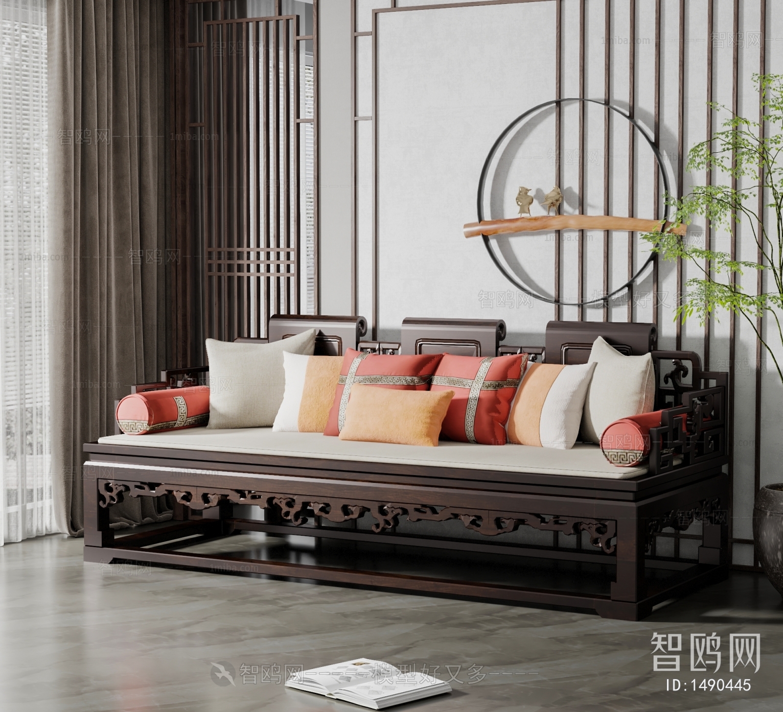 Chinese Style A Sofa For Two