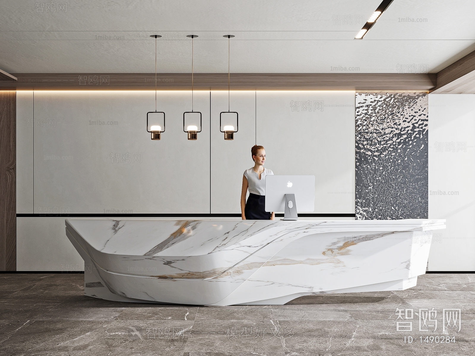 Modern Office Reception Desk