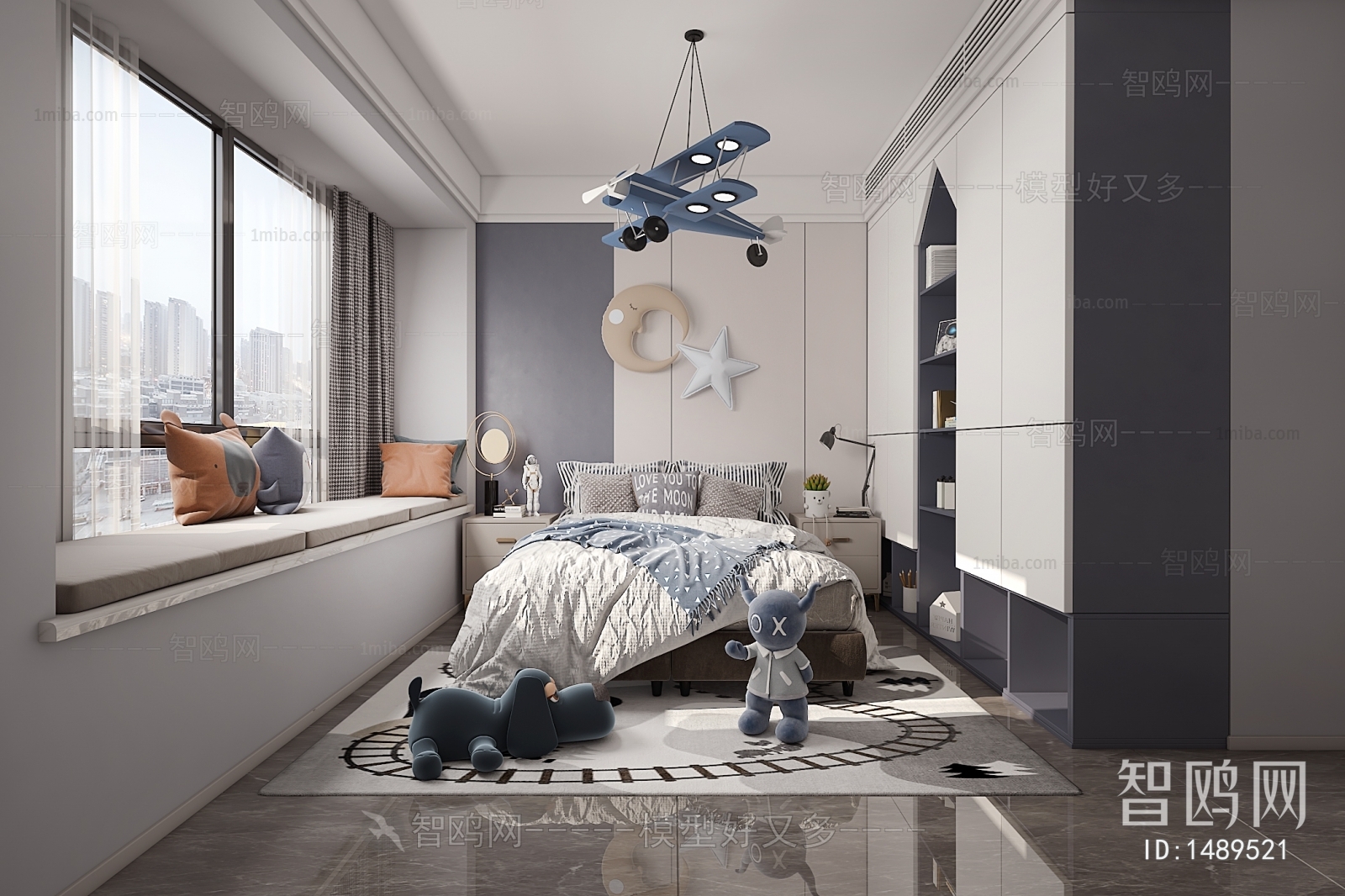 Modern Boy's Room And Son's Room