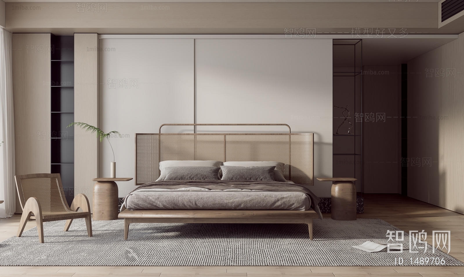 Wabi-sabi Style Bedroom