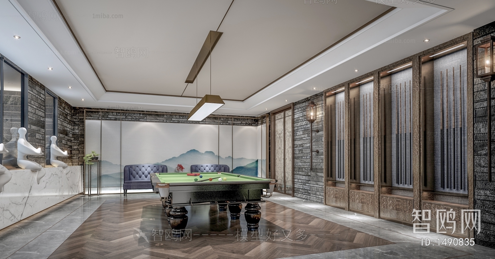 Modern Billiards Room