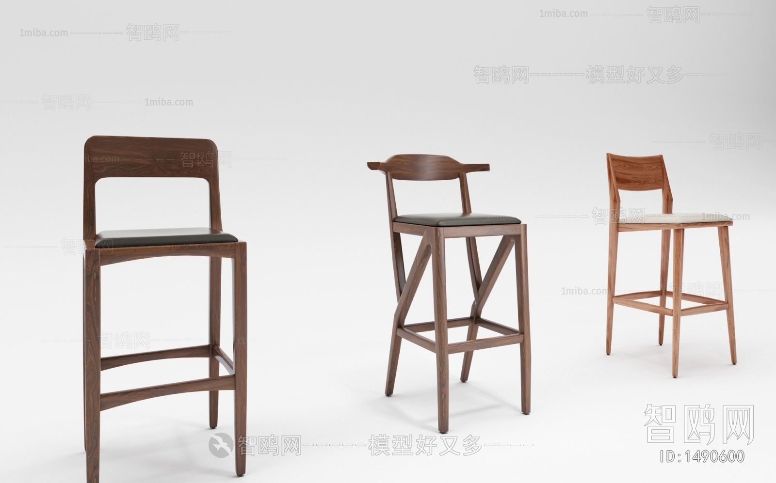 新中式实木吧椅
