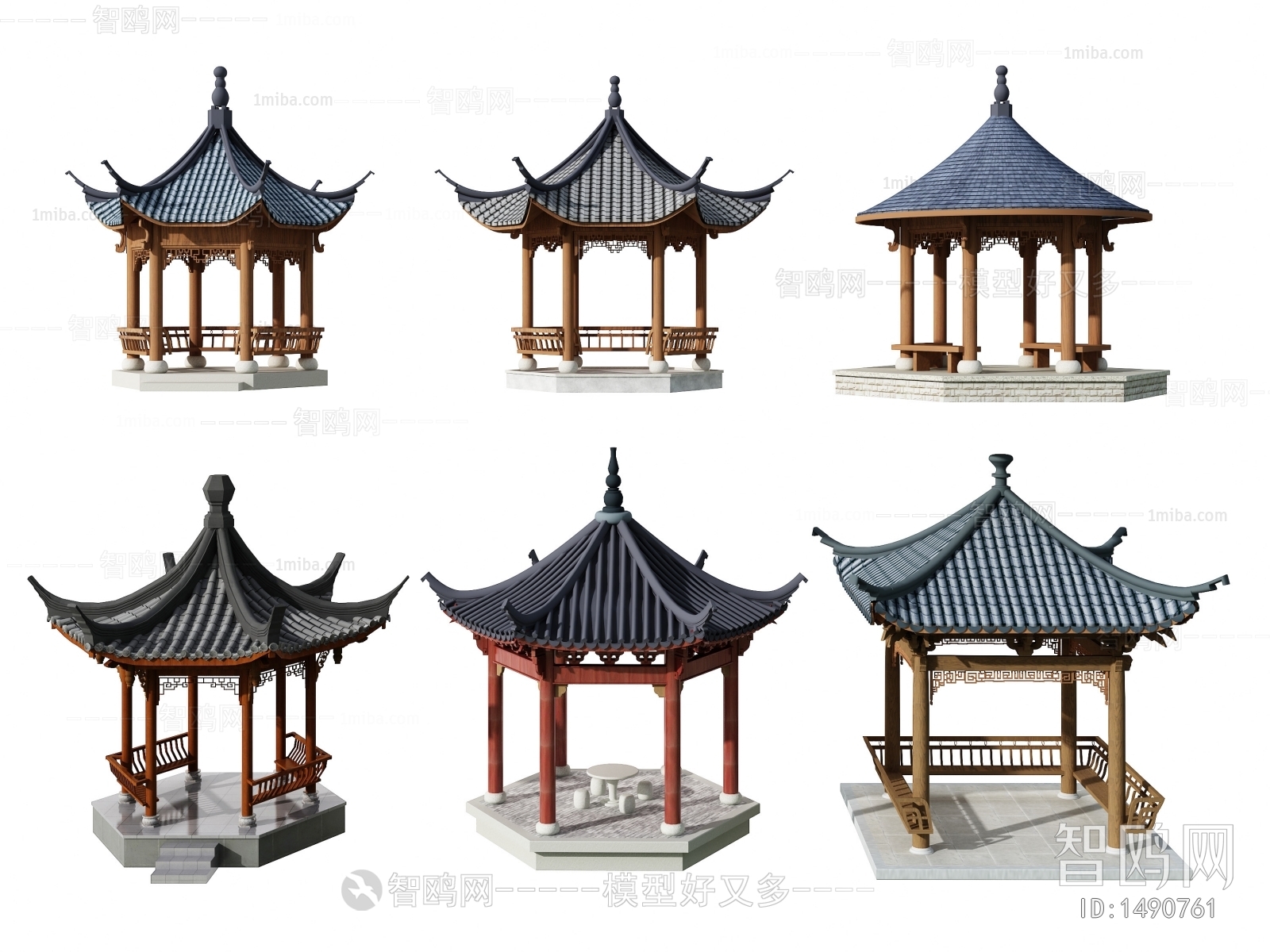 New Chinese Style Ancient Architectural Buildings