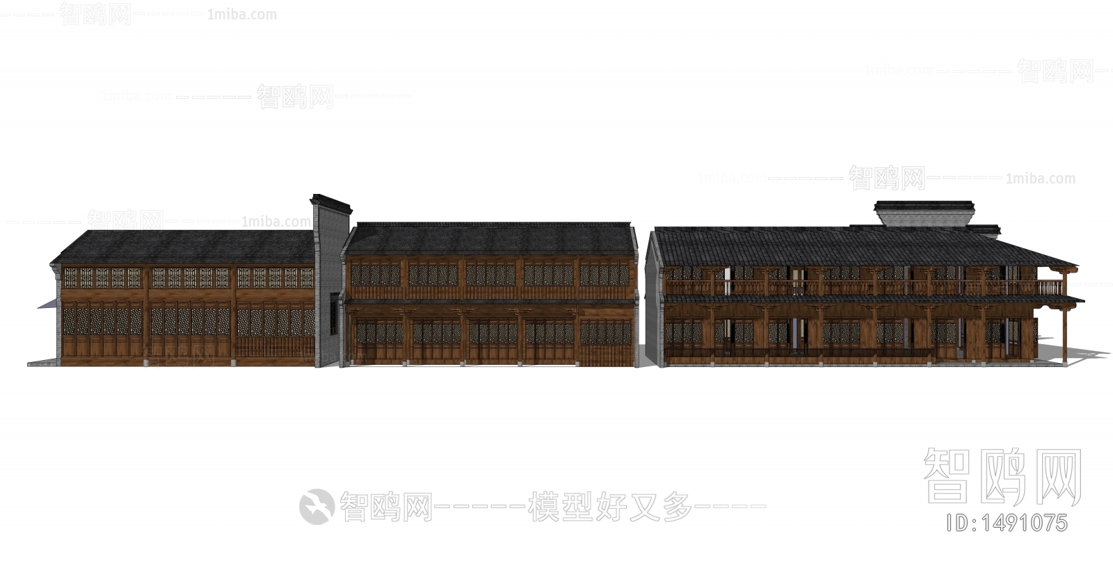 新中式民宿建筑外观