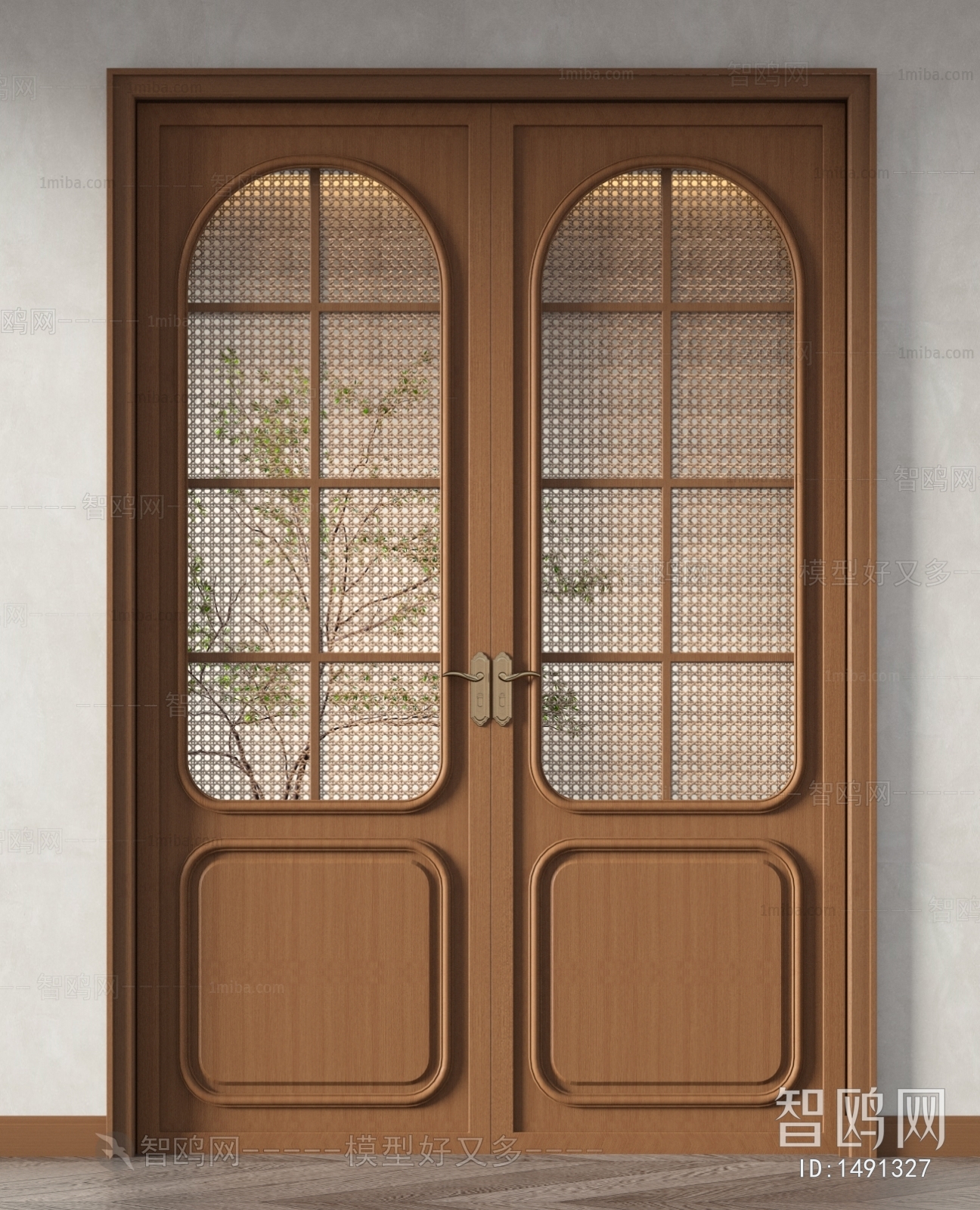 Wabi-sabi Style Double Door