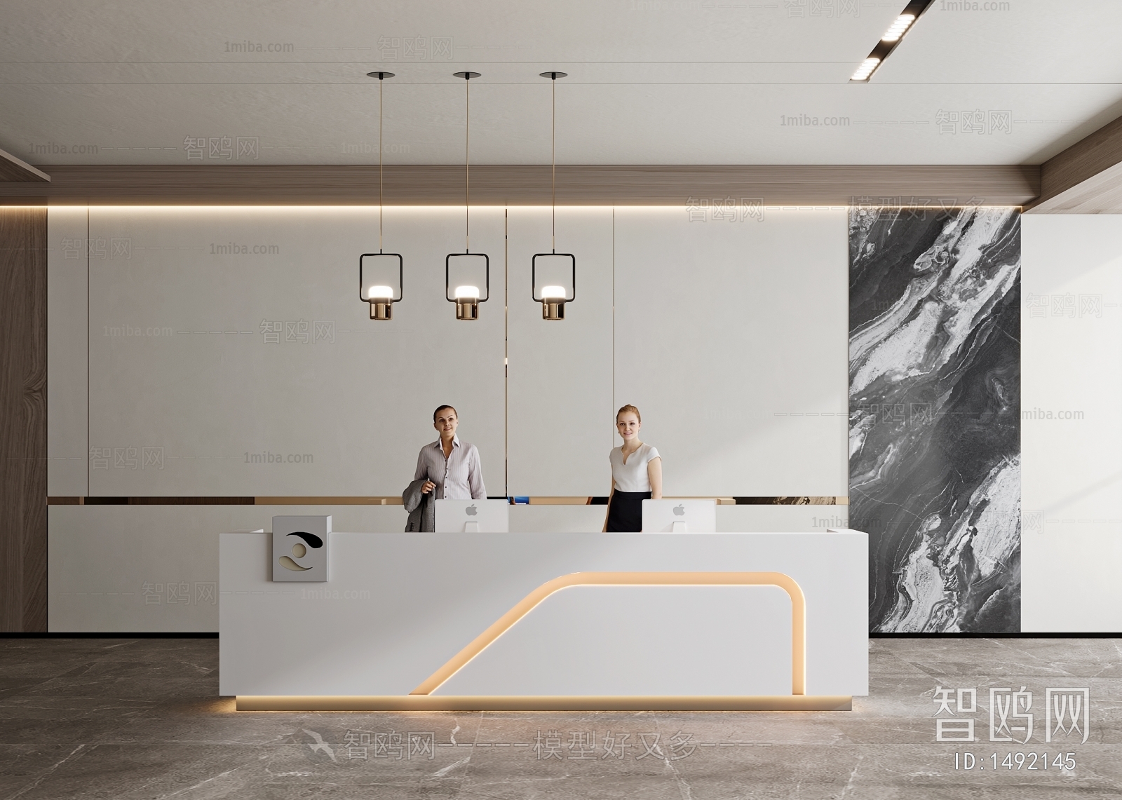 Modern Office Reception Desk