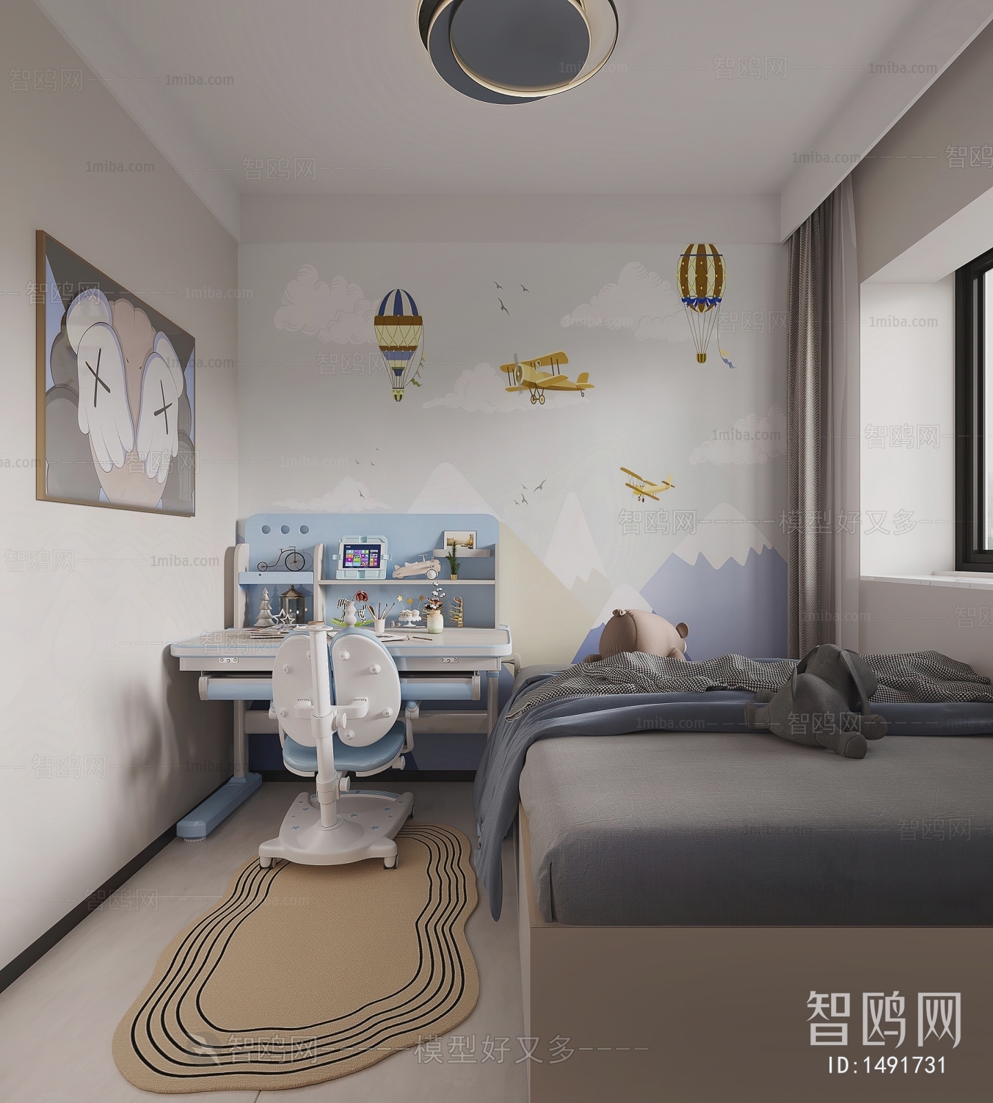 Modern Boy's Room And Son's Room