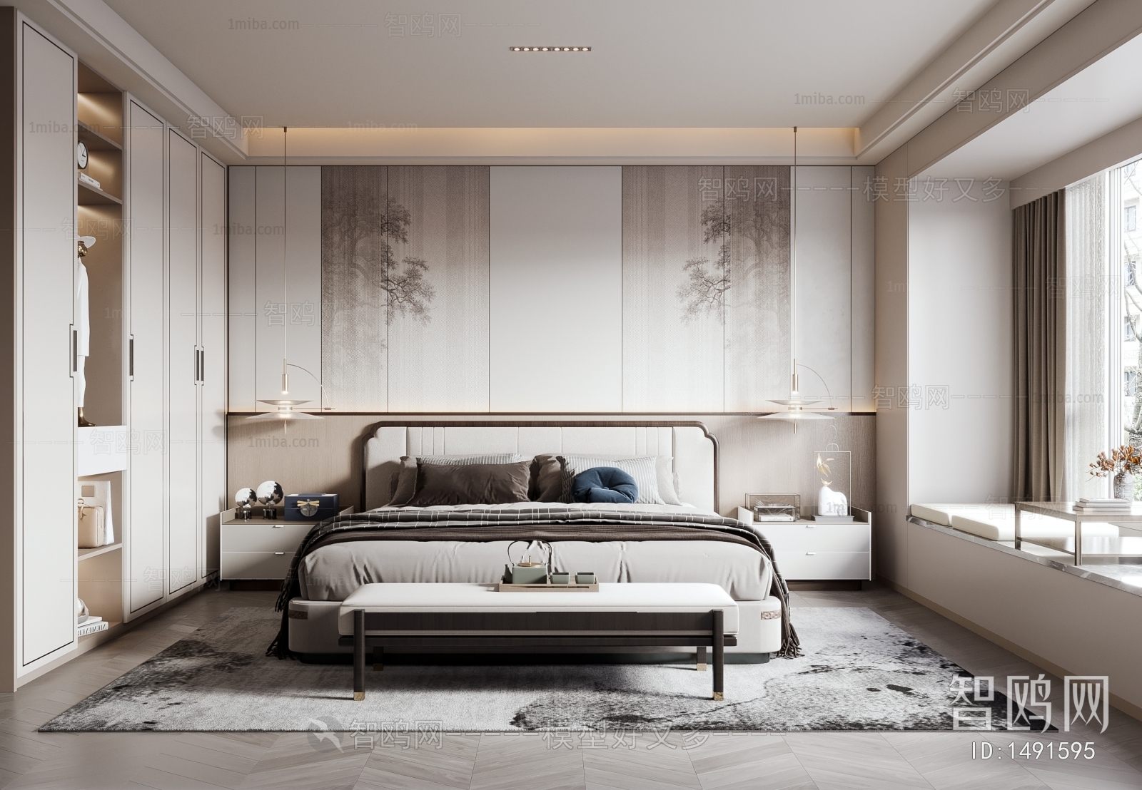 New Chinese Style Bedroom