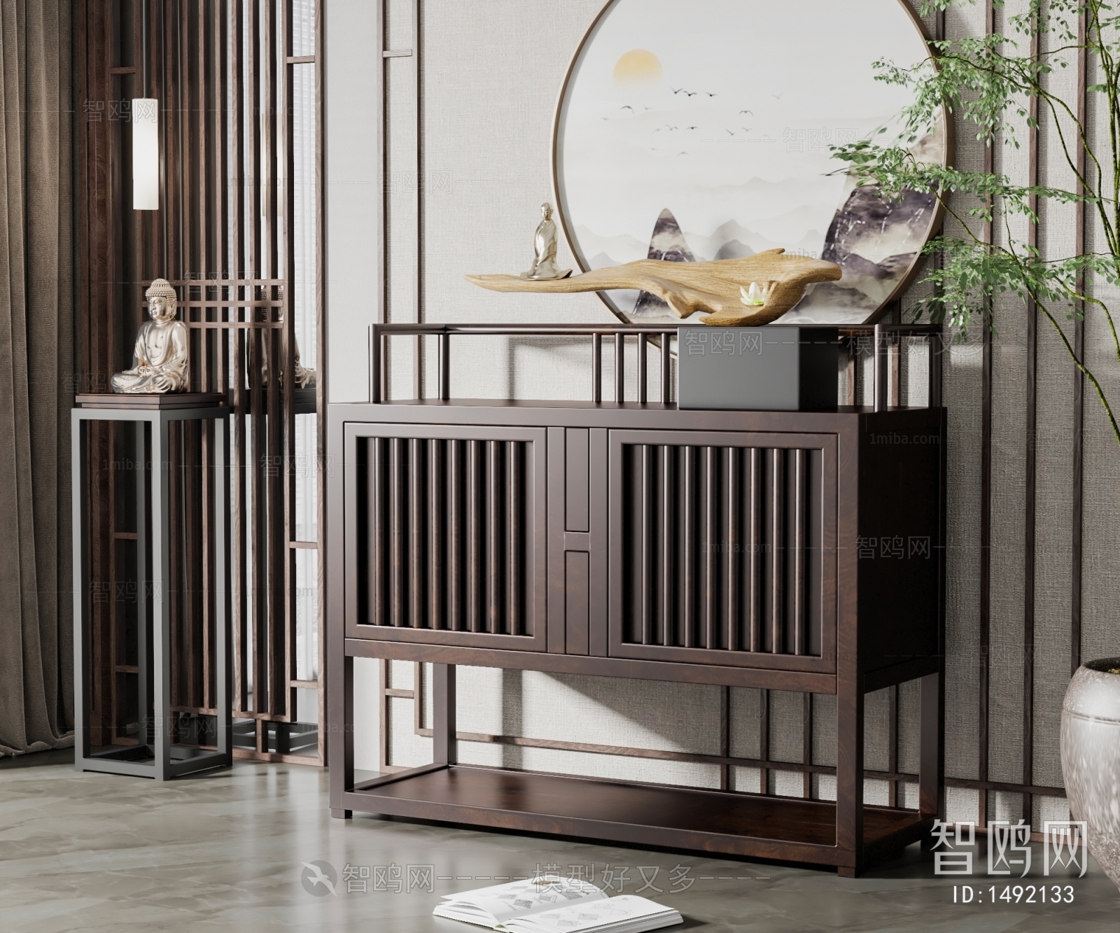 New Chinese Style Entrance Cabinet