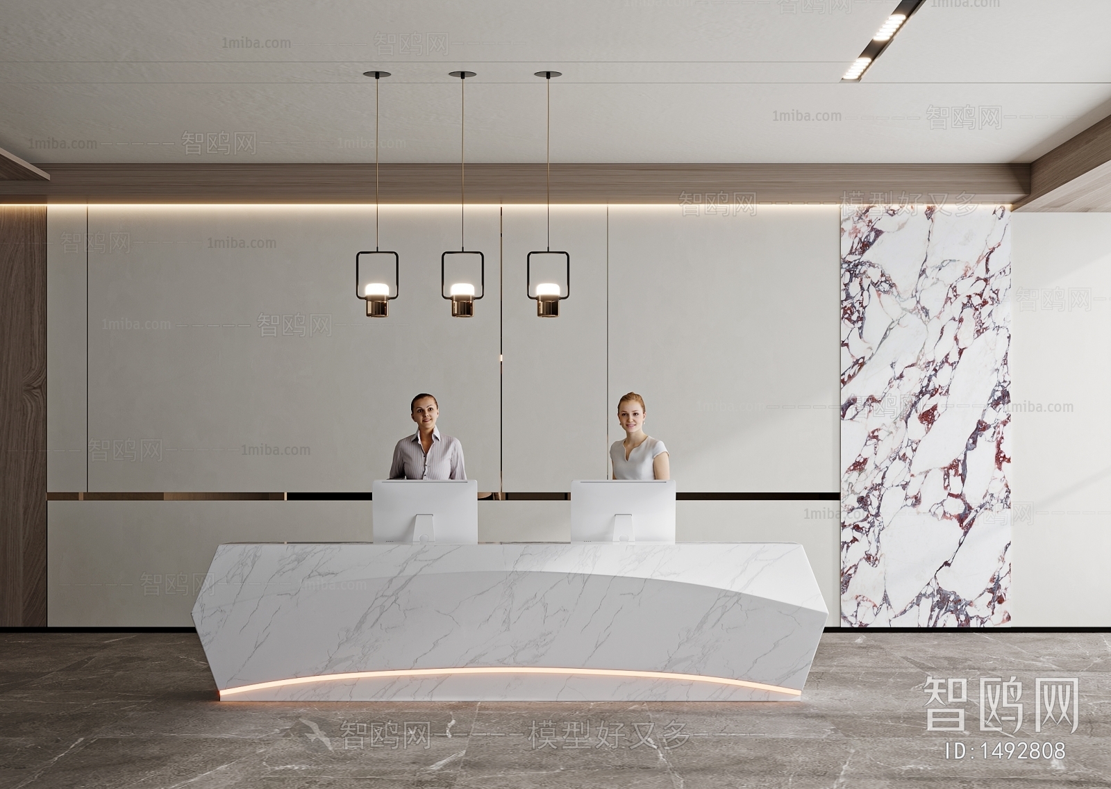 Modern Office Reception Desk