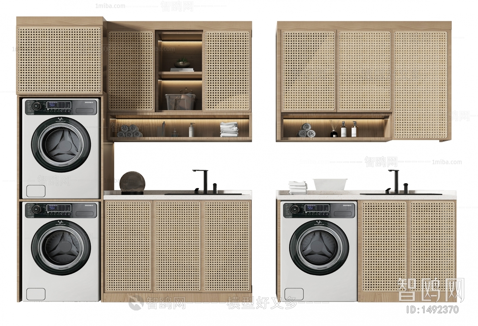 Wabi-sabi Style Laundry Cabinet