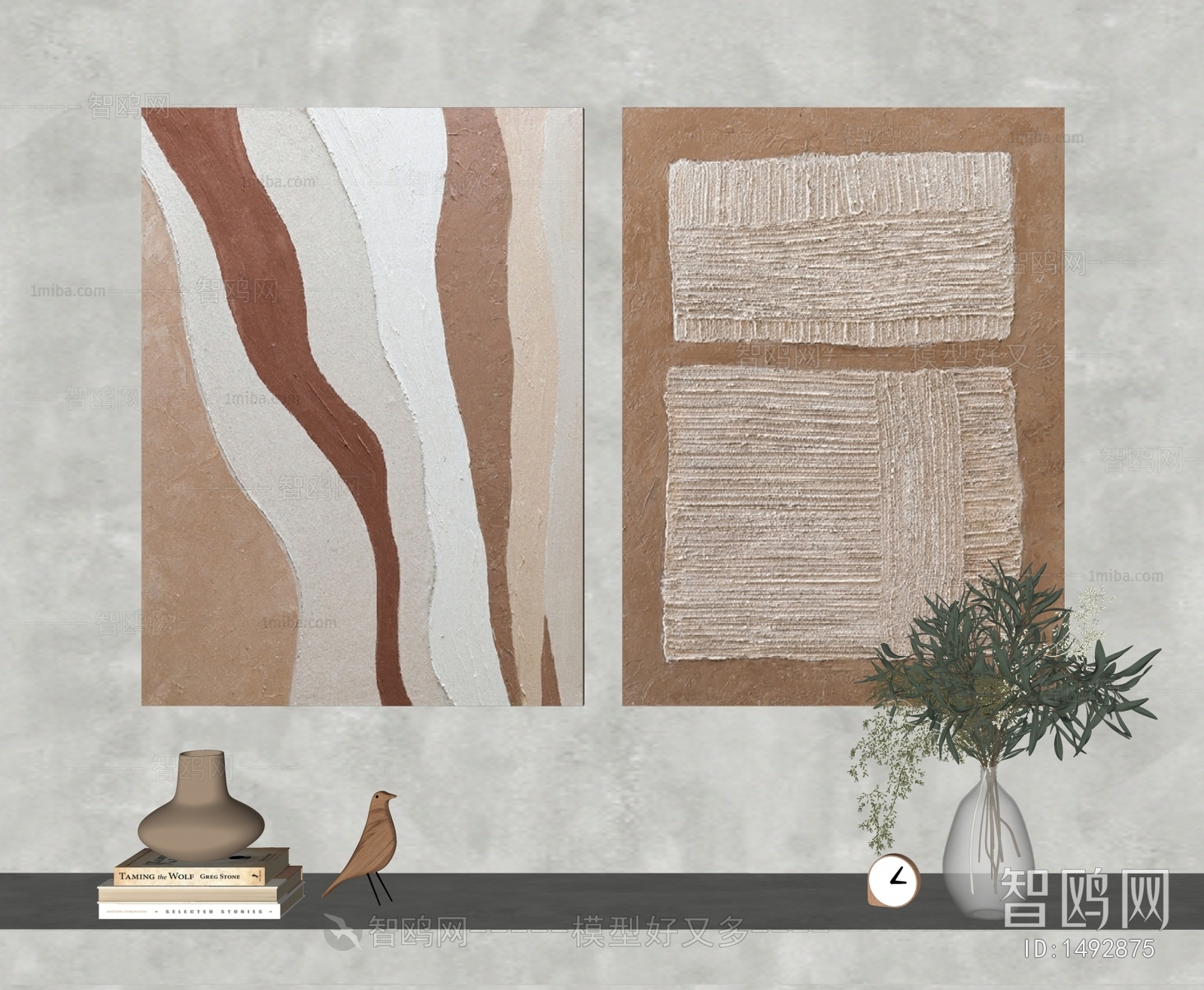 Modern Wabi-sabi Style Painting