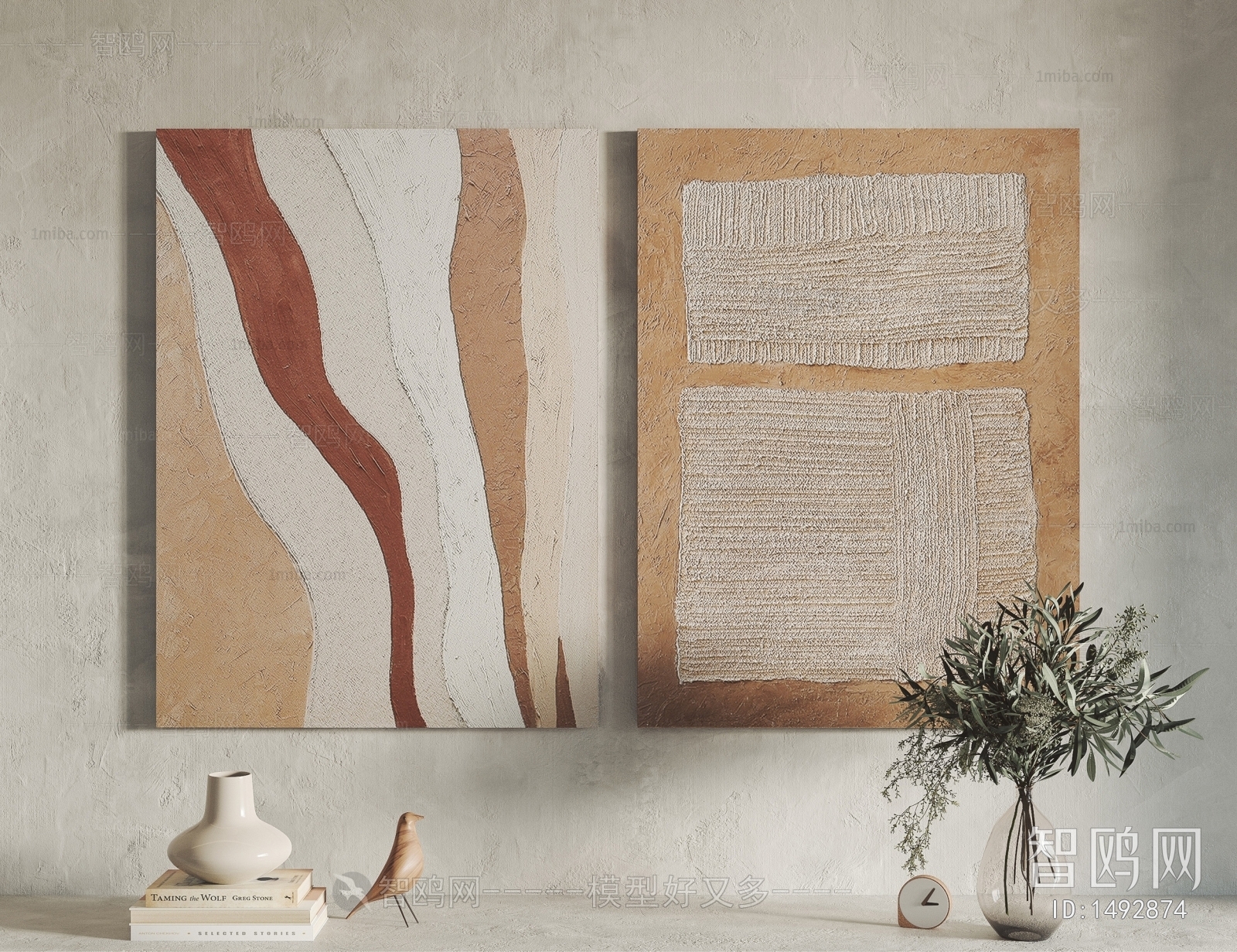 Modern Wabi-sabi Style Painting