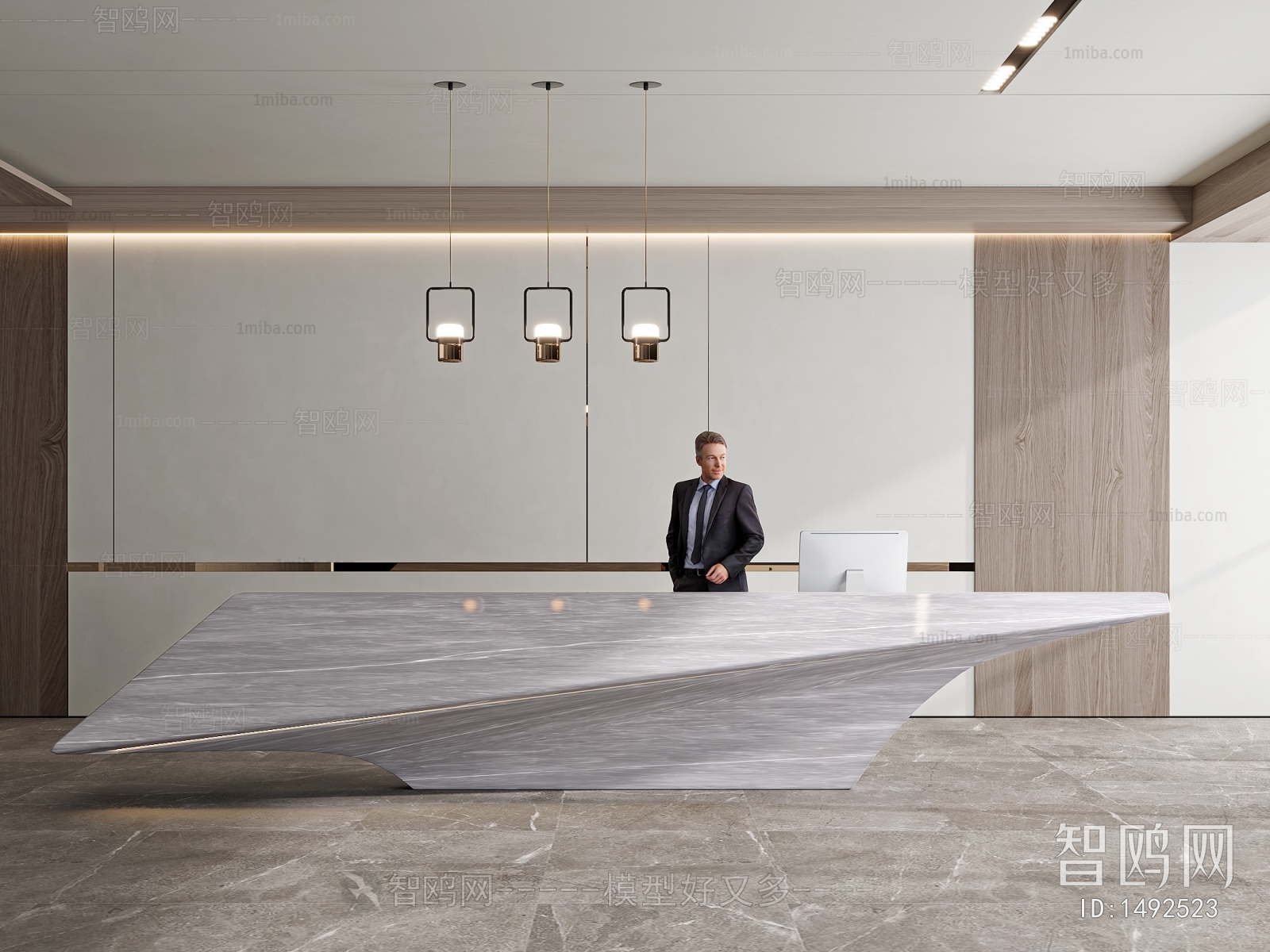 Modern Office Reception Desk