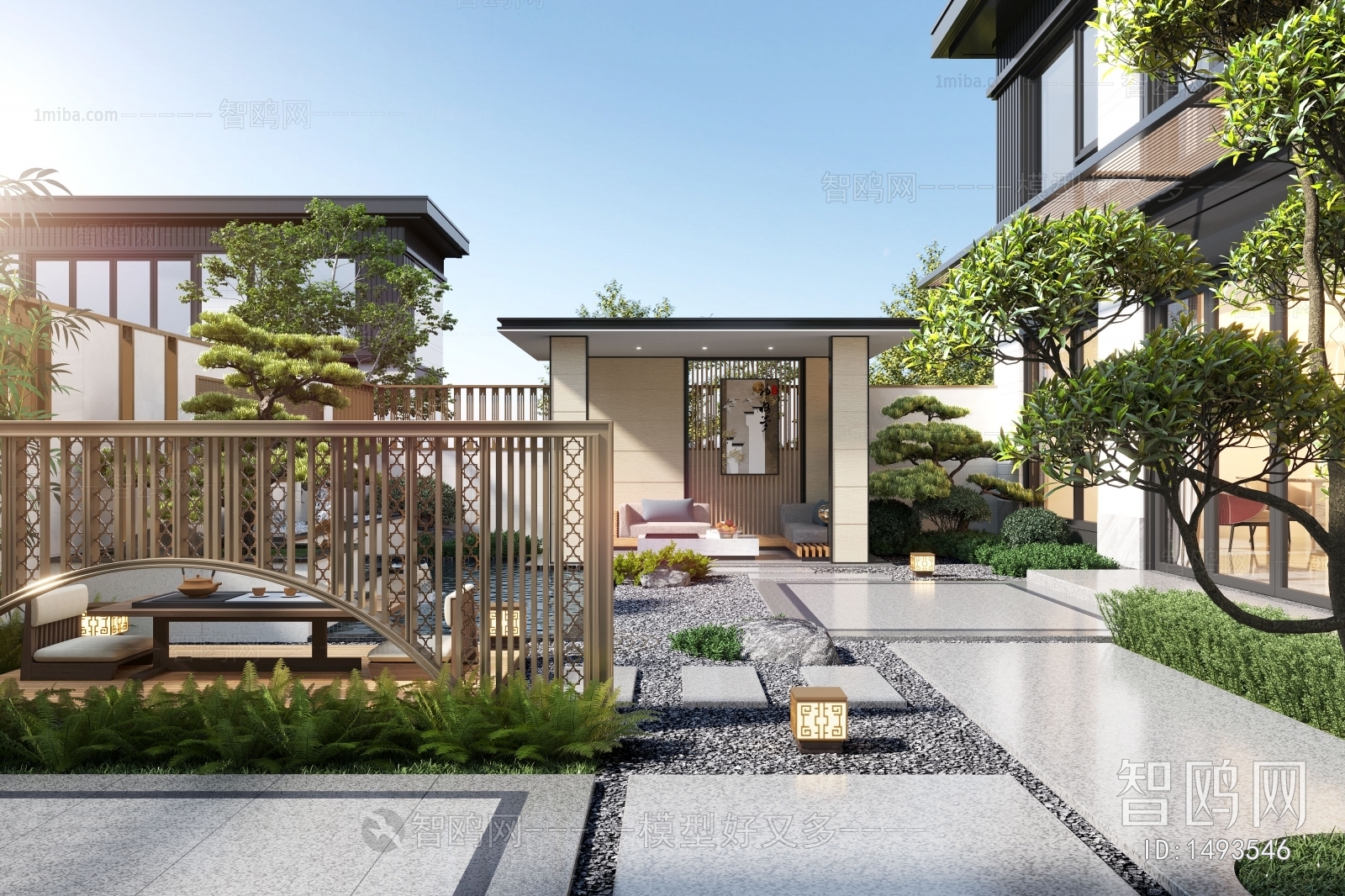 New Chinese Style Courtyard/landscape