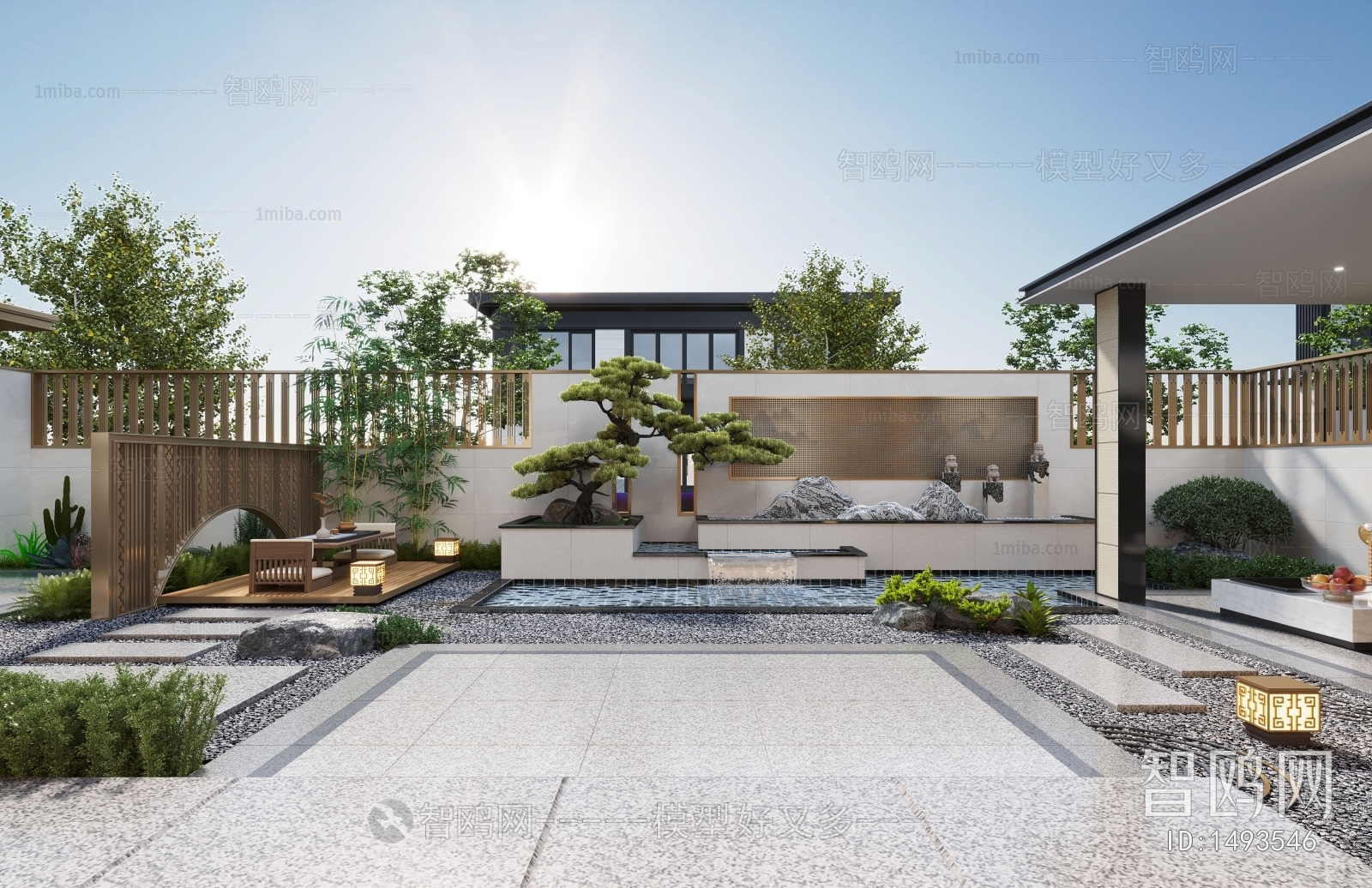 New Chinese Style Courtyard/landscape