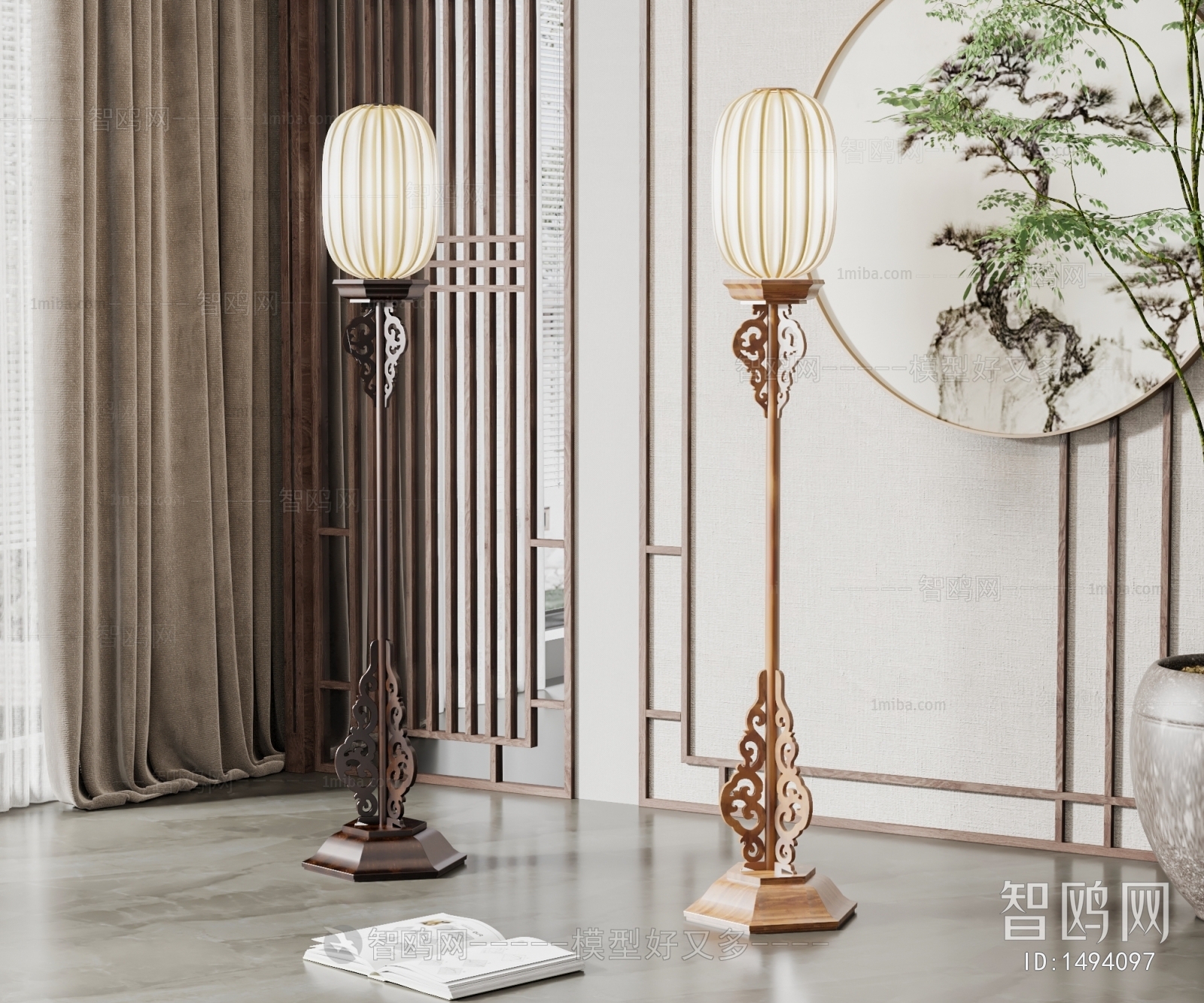 New Chinese Style Floor Lamp