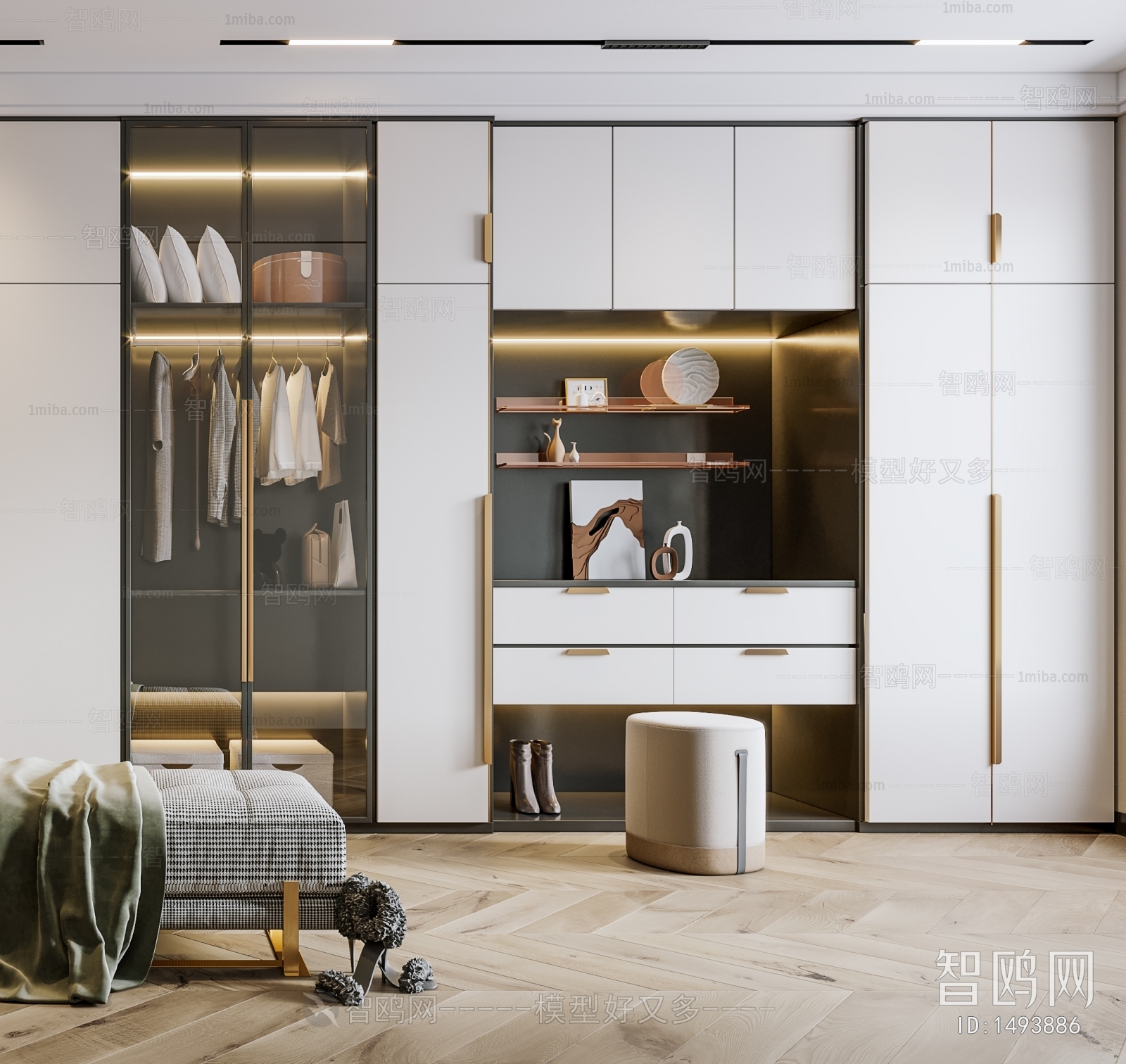 Modern Clothes Storage Area