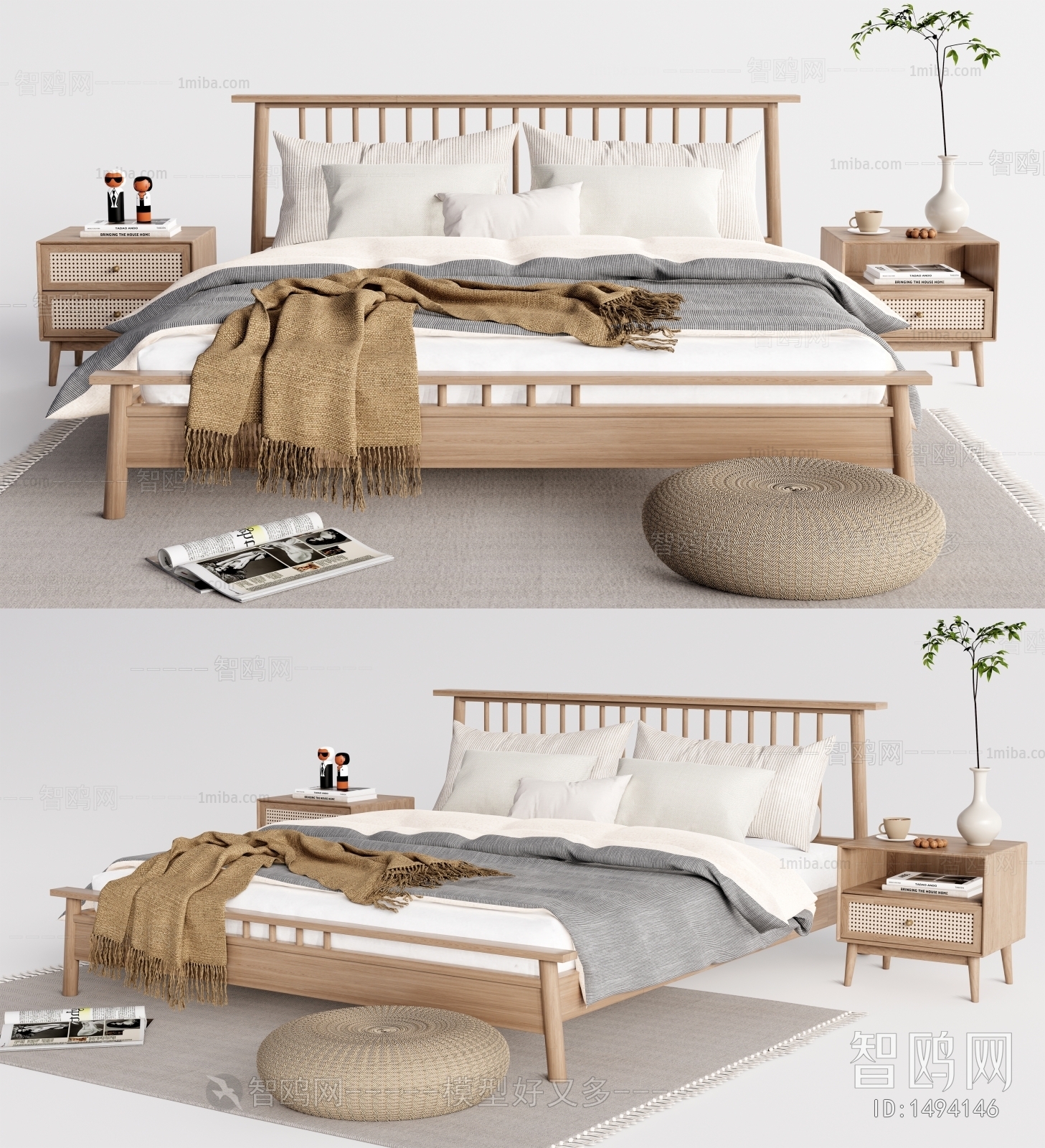 Japanese Style Double Bed