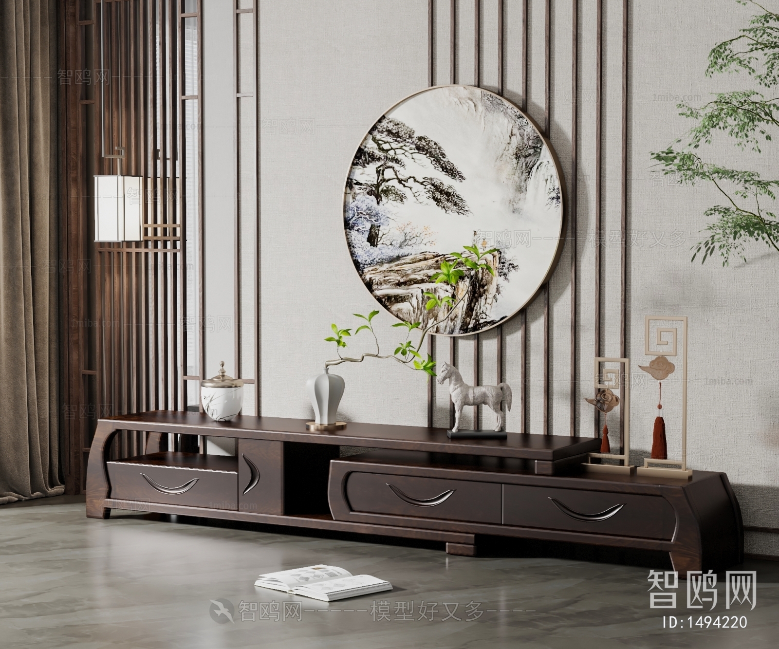 Chinese Style TV Cabinet